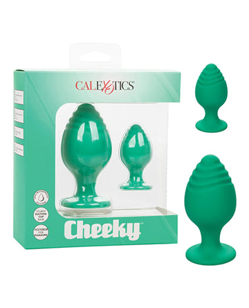 Cheeky Green Anal Plugs 2-Pack California Exotic Novelties