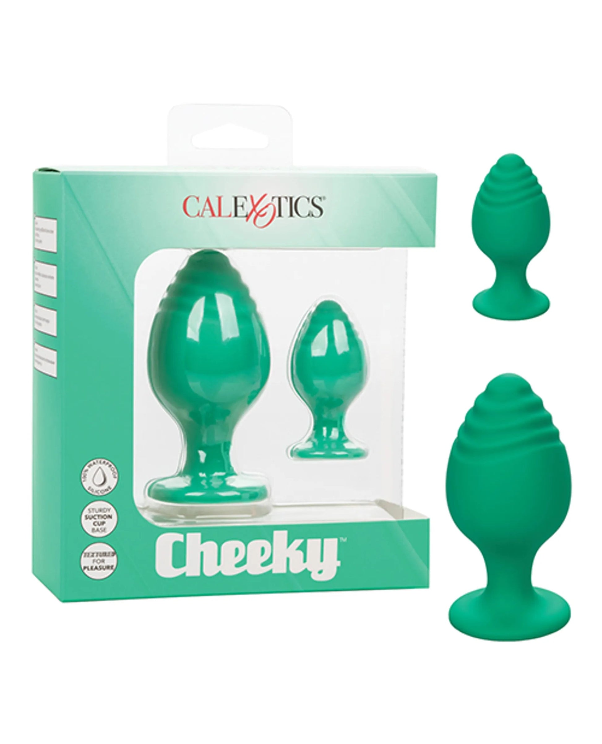 Cheeky Green Anal Plugs 2-Pack California Exotic Novelties