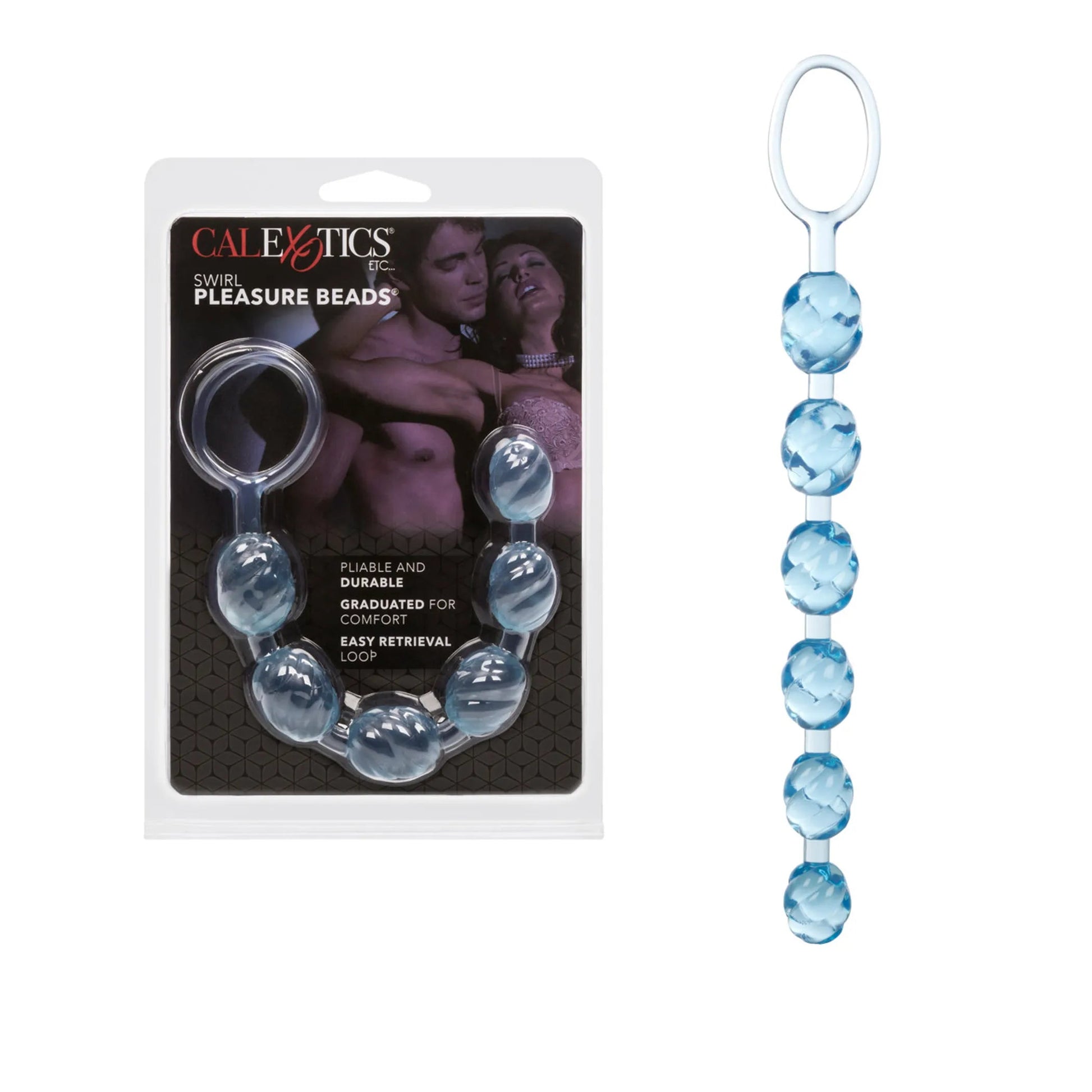 Swirl Pleasure Beads Teal California Exotic Novelties