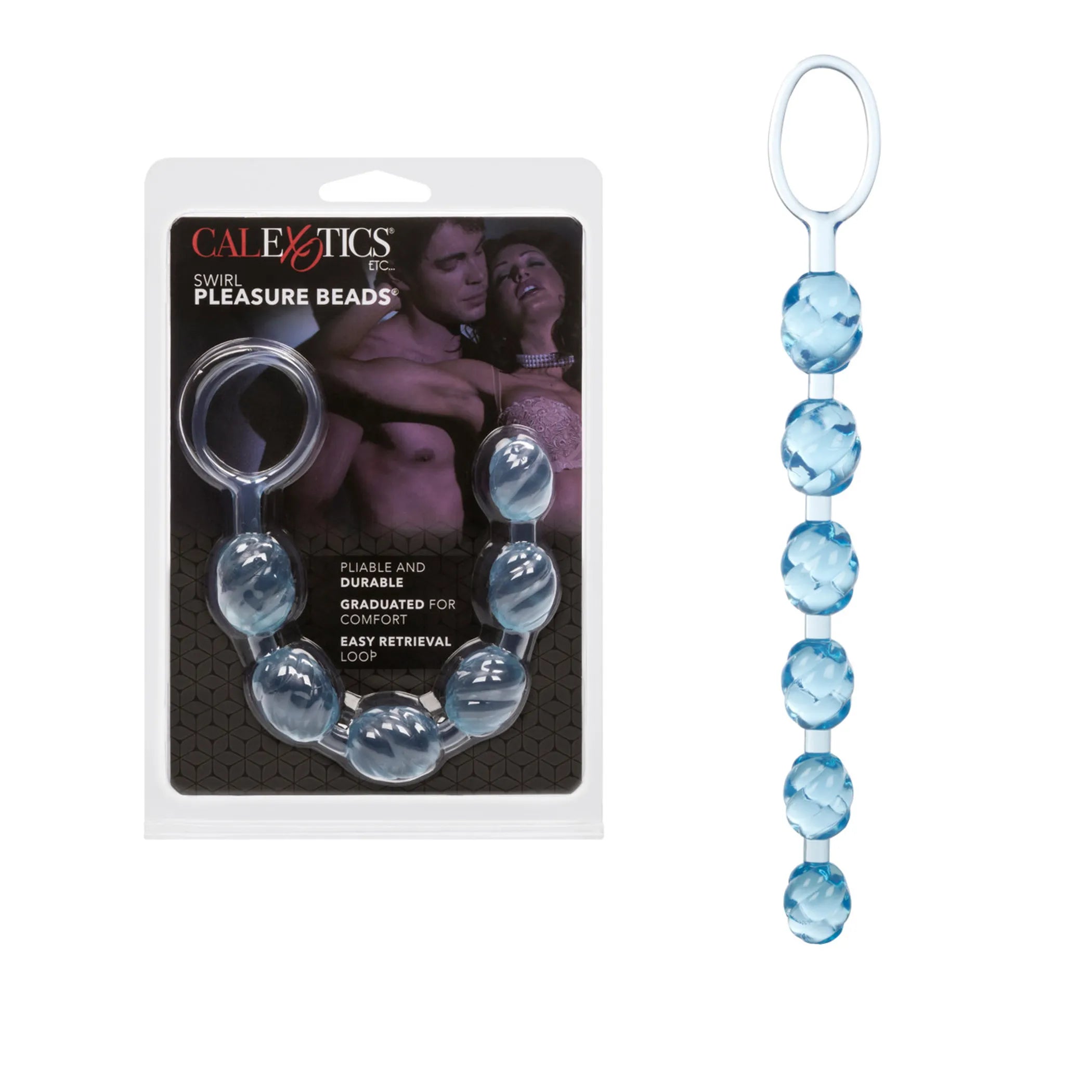 Swirl Pleasure Beads Teal California Exotic Novelties