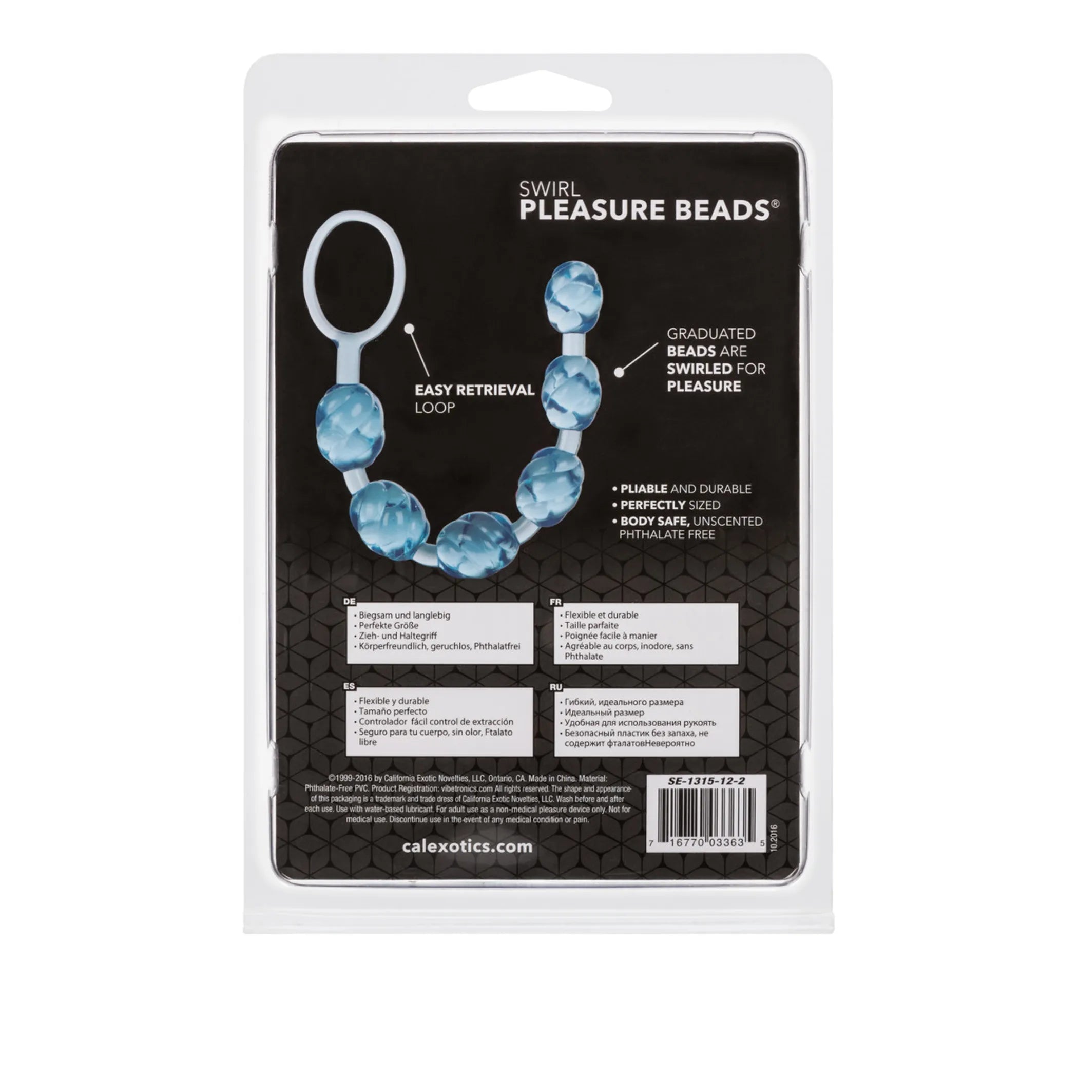 Swirl Pleasure Beads Teal California Exotic Novelties