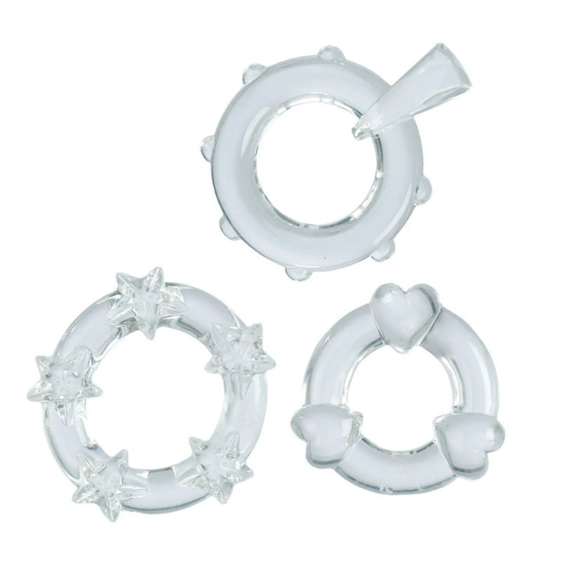 Magic C Rings Clear (Set of 3) California Exotic Novelties
