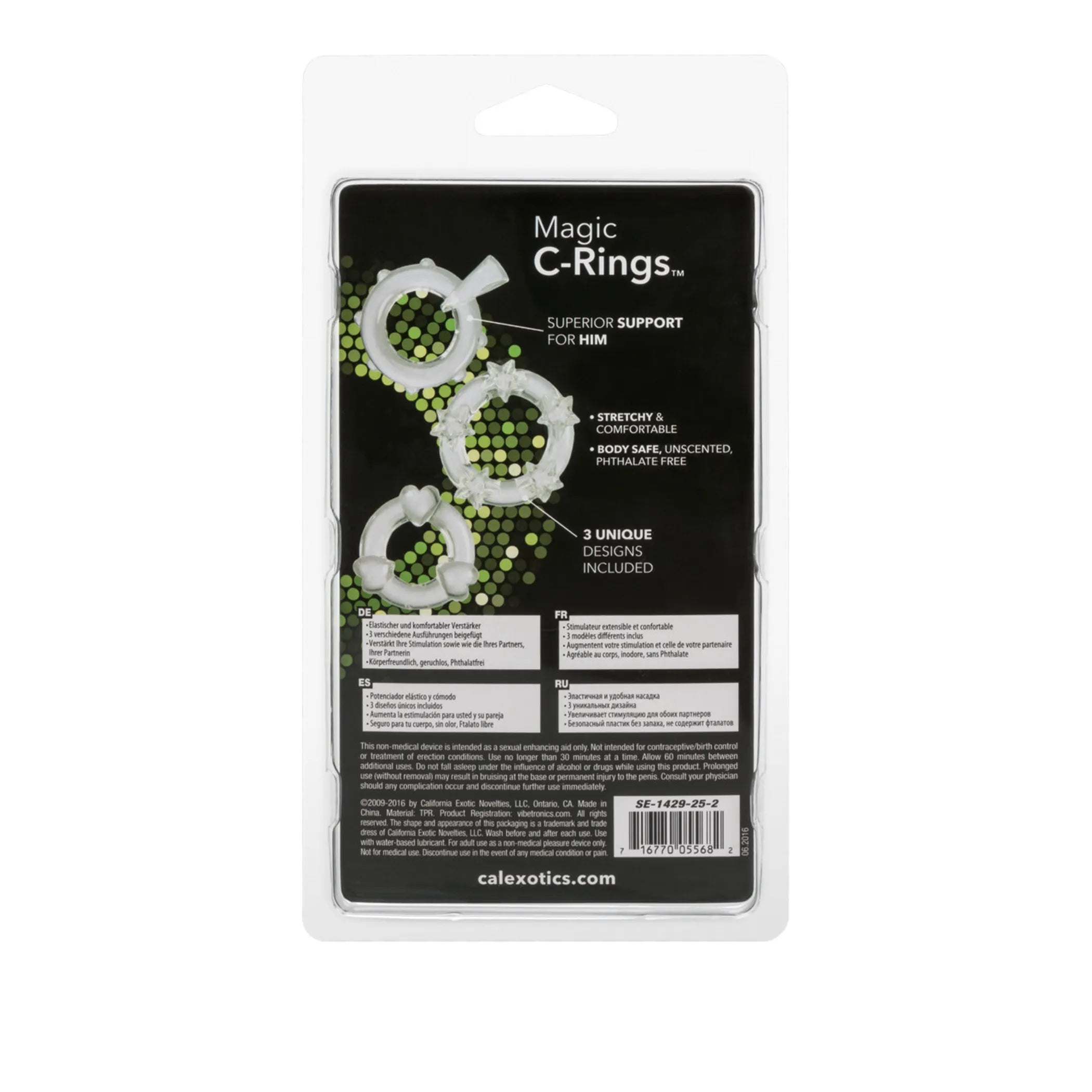 Magic C Rings Clear (Set of 3) California Exotic Novelties