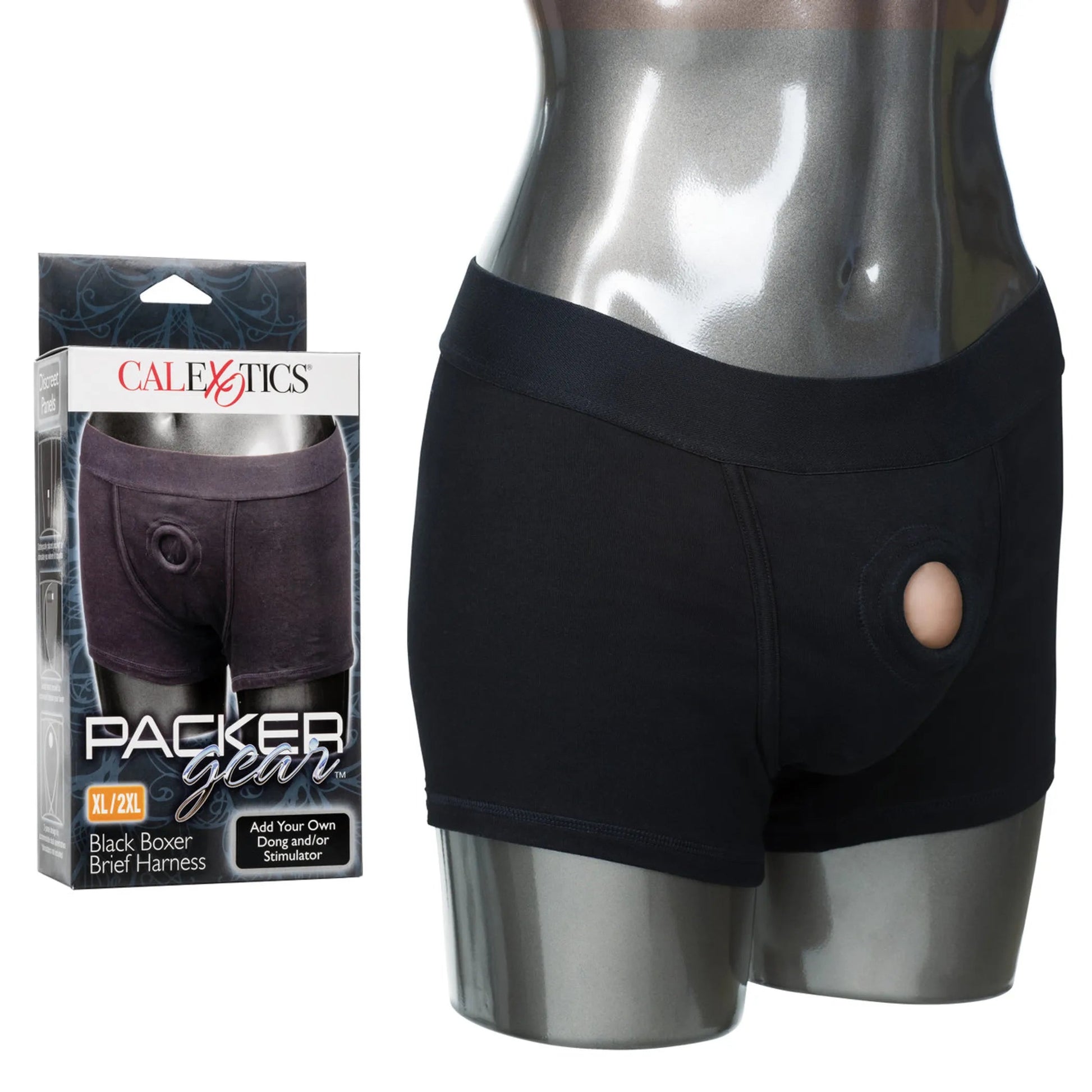 Packer Gear Black Boxer Brief Harness XL/2XL California Exotic Novelties
