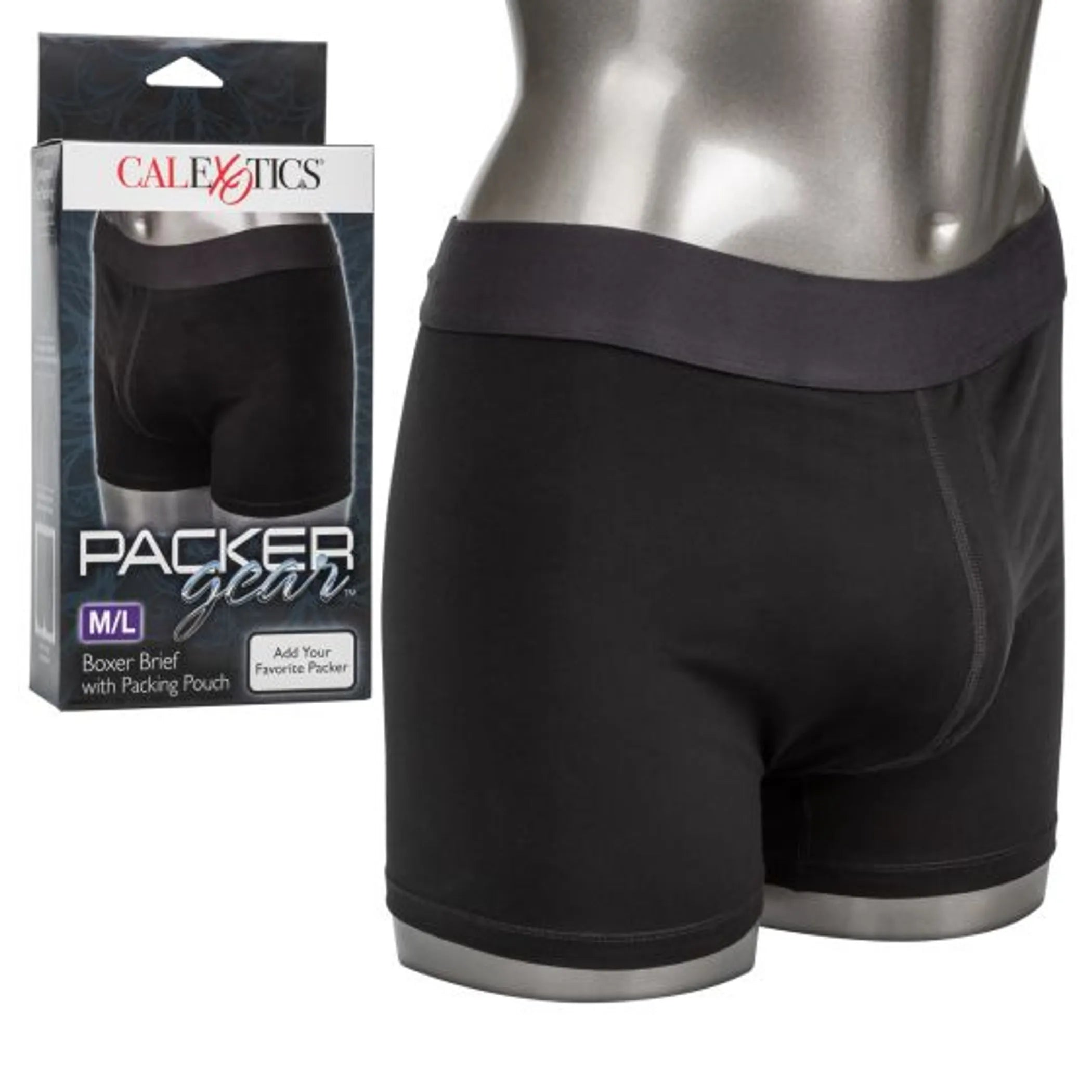 Packer Gear Boxer Brief with Packing Pouch M/L California Exotic Novelties