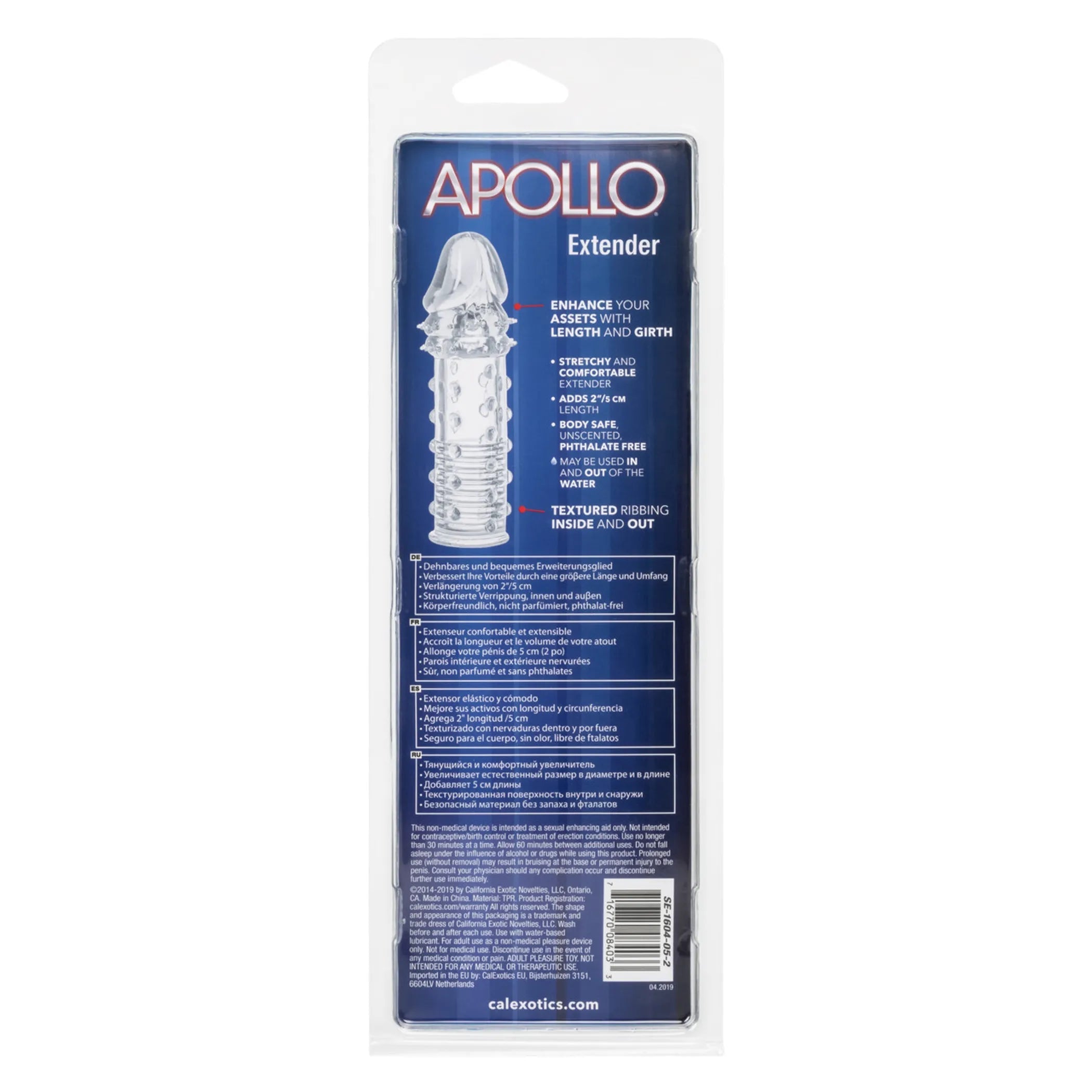 Apollo Extender Clear California Exotic Novelties