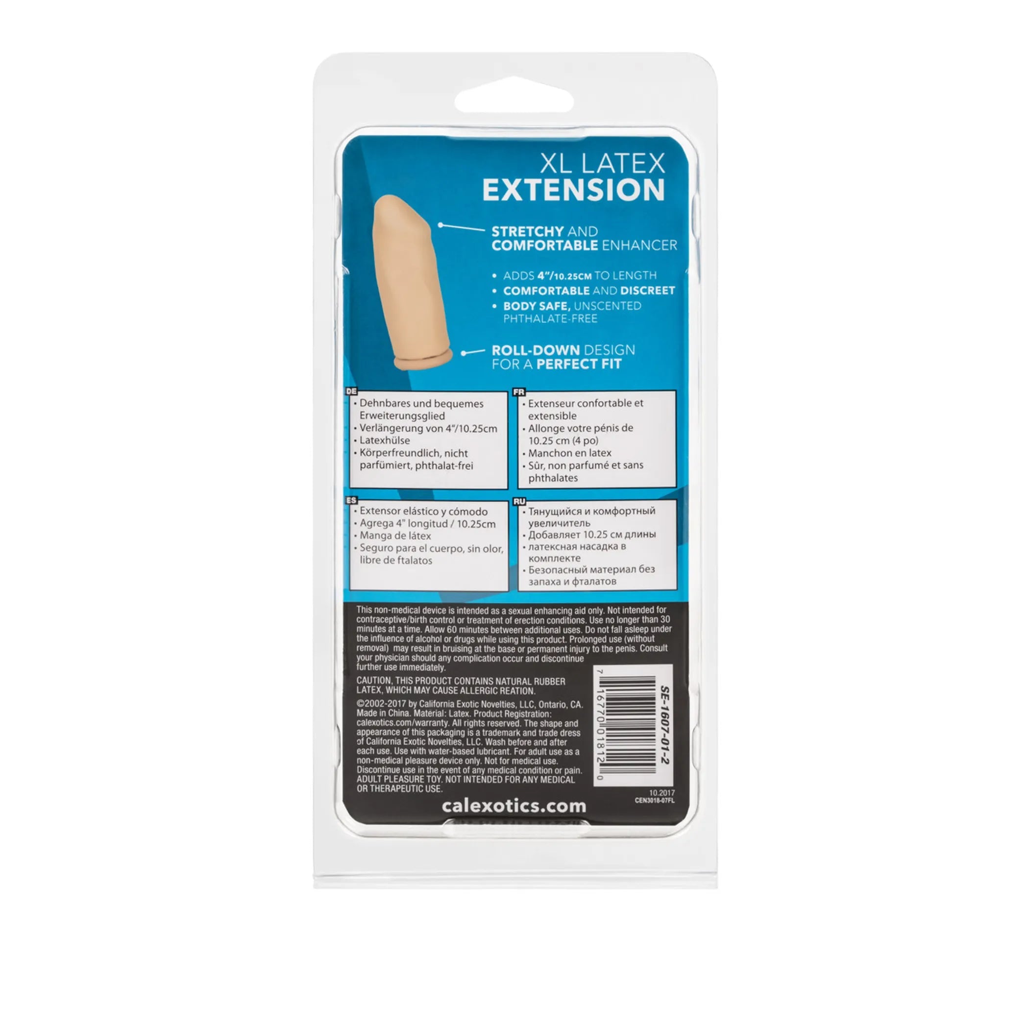 Latex Extension 4in Ivory California Exotic Novelties