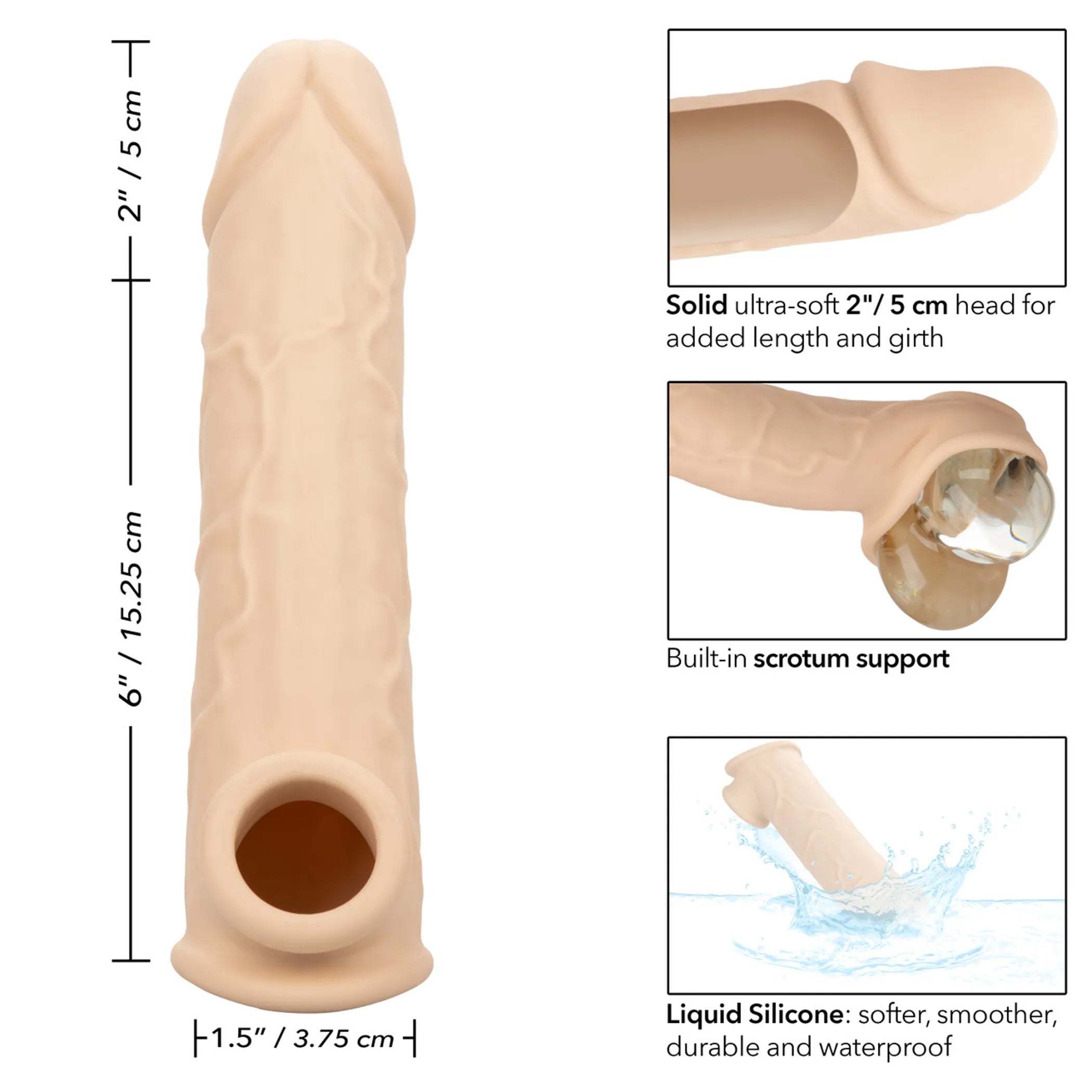 Performance Maxx Life-Like Extension 8" Ivory California Exotic Novelties