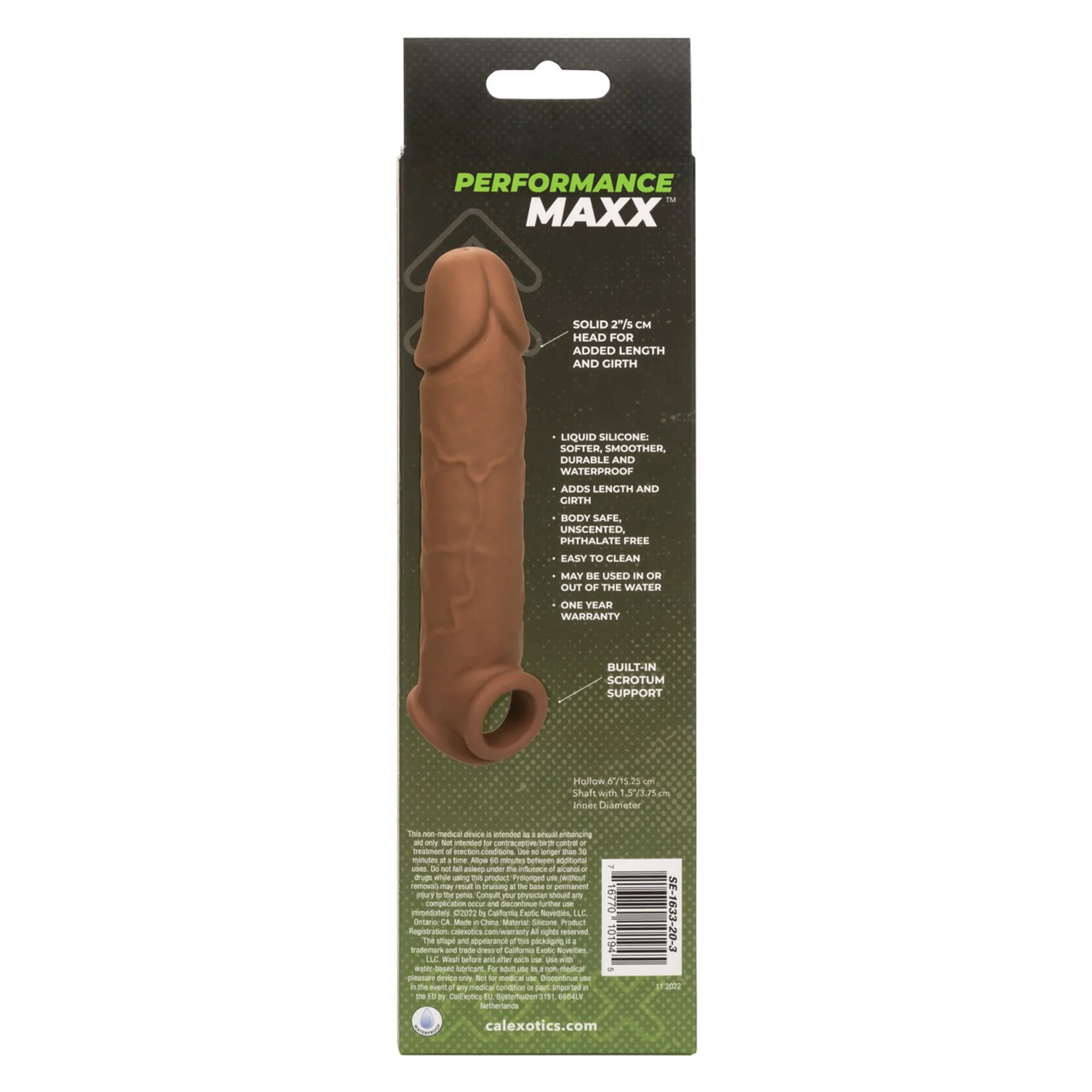 Performance Maxx Life-Like Extension 8" Brown California Exotic Novelties