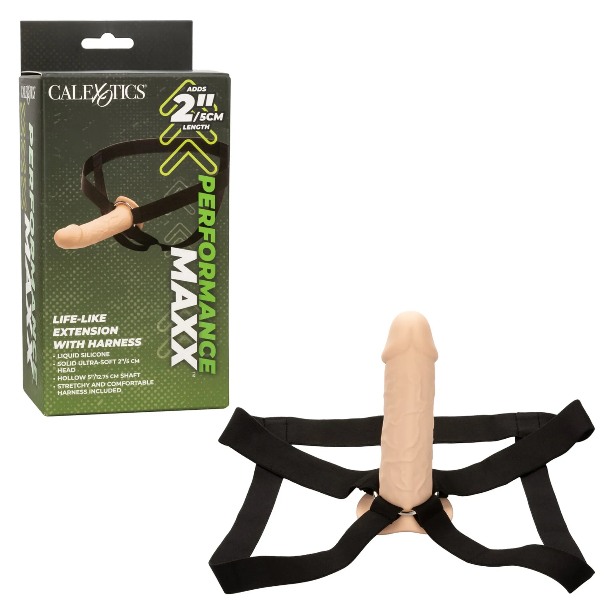 Performance Maxx Life-Like Extension with Harness – Ivory California Exotic Novelties