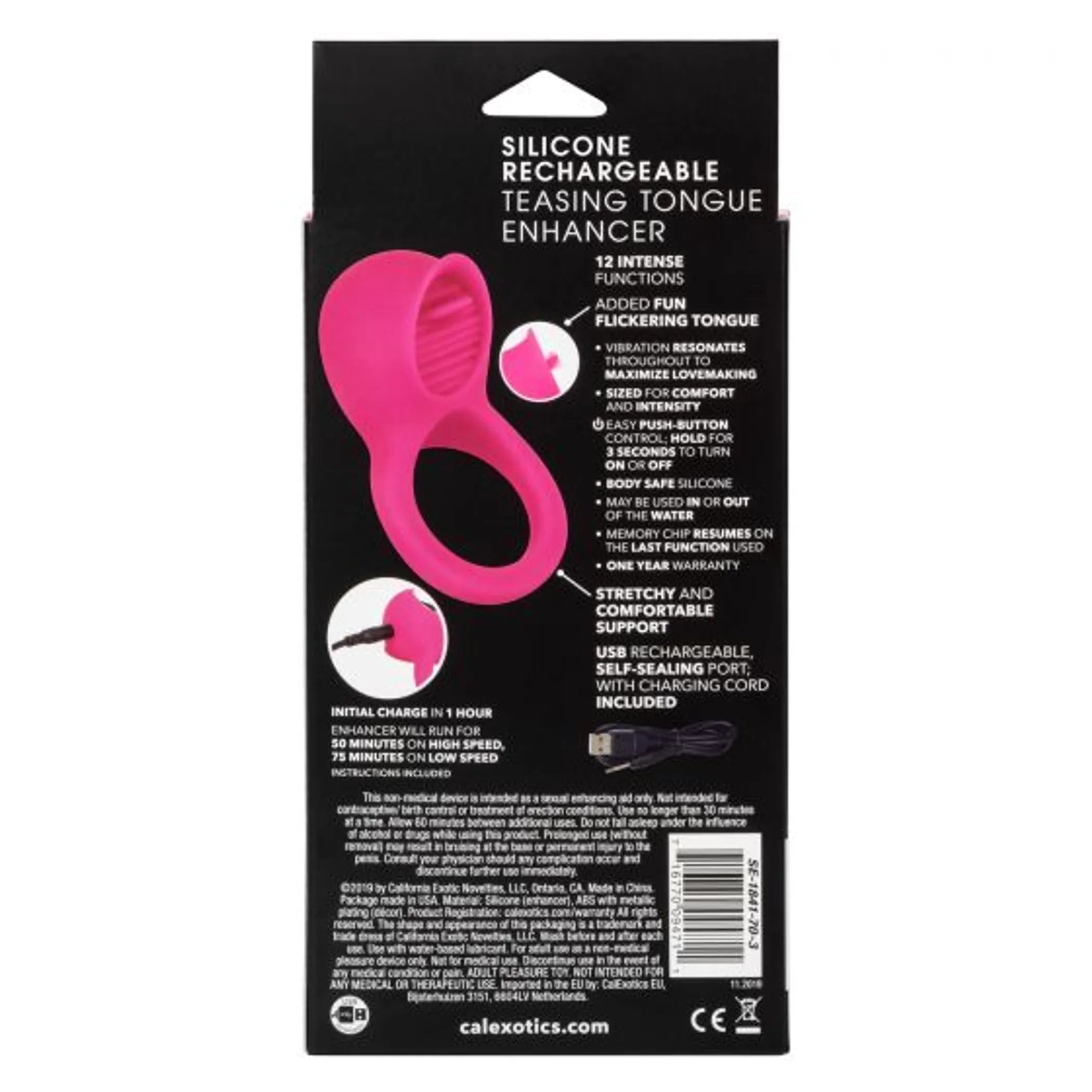 Silicone Rechargeable Teasing Tongue Enhancer California Exotic Novelties