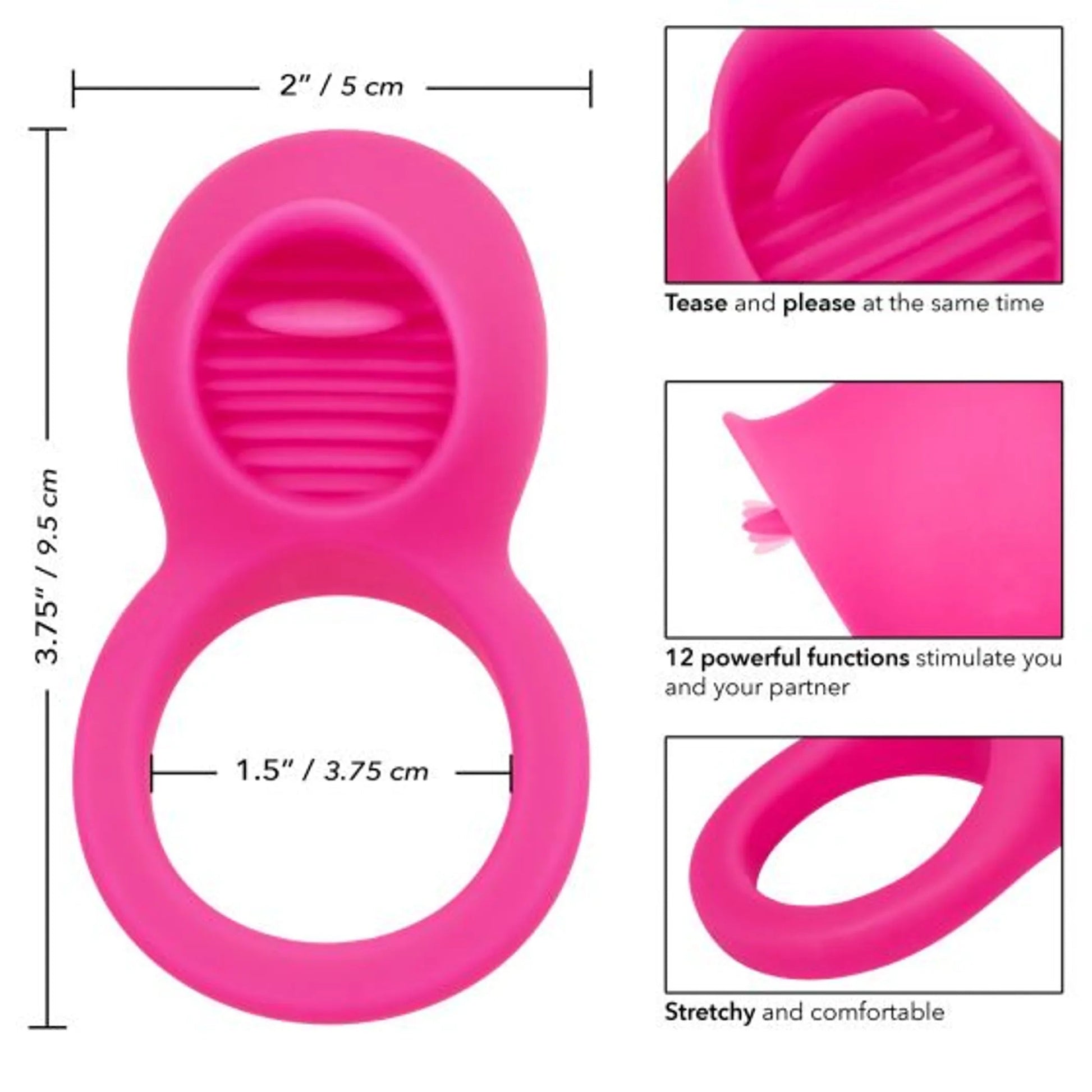 Silicone Rechargeable Teasing Tongue Enhancer California Exotic Novelties