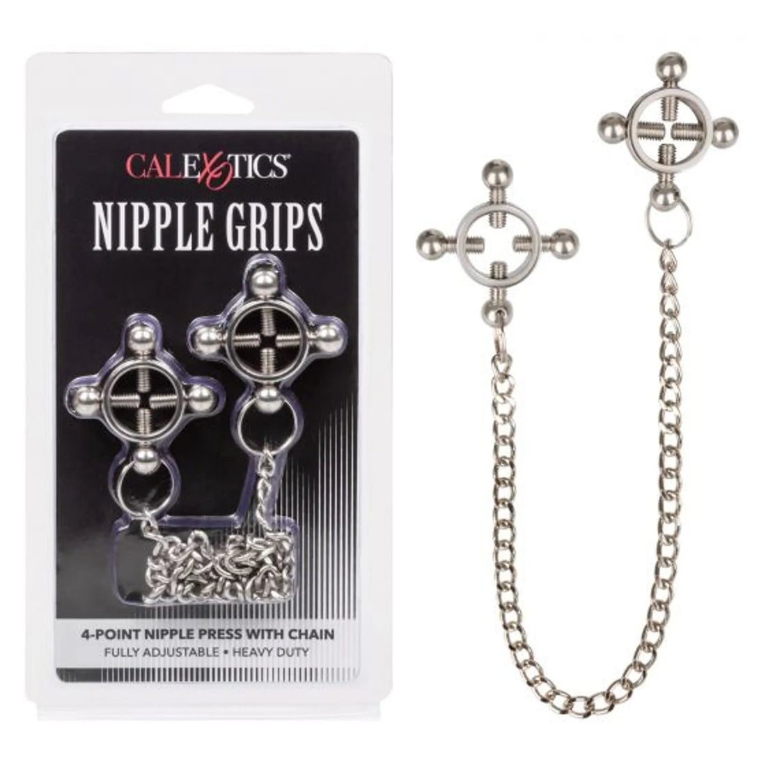 4-Point Nipple Press with Chain California Exotic Novelties