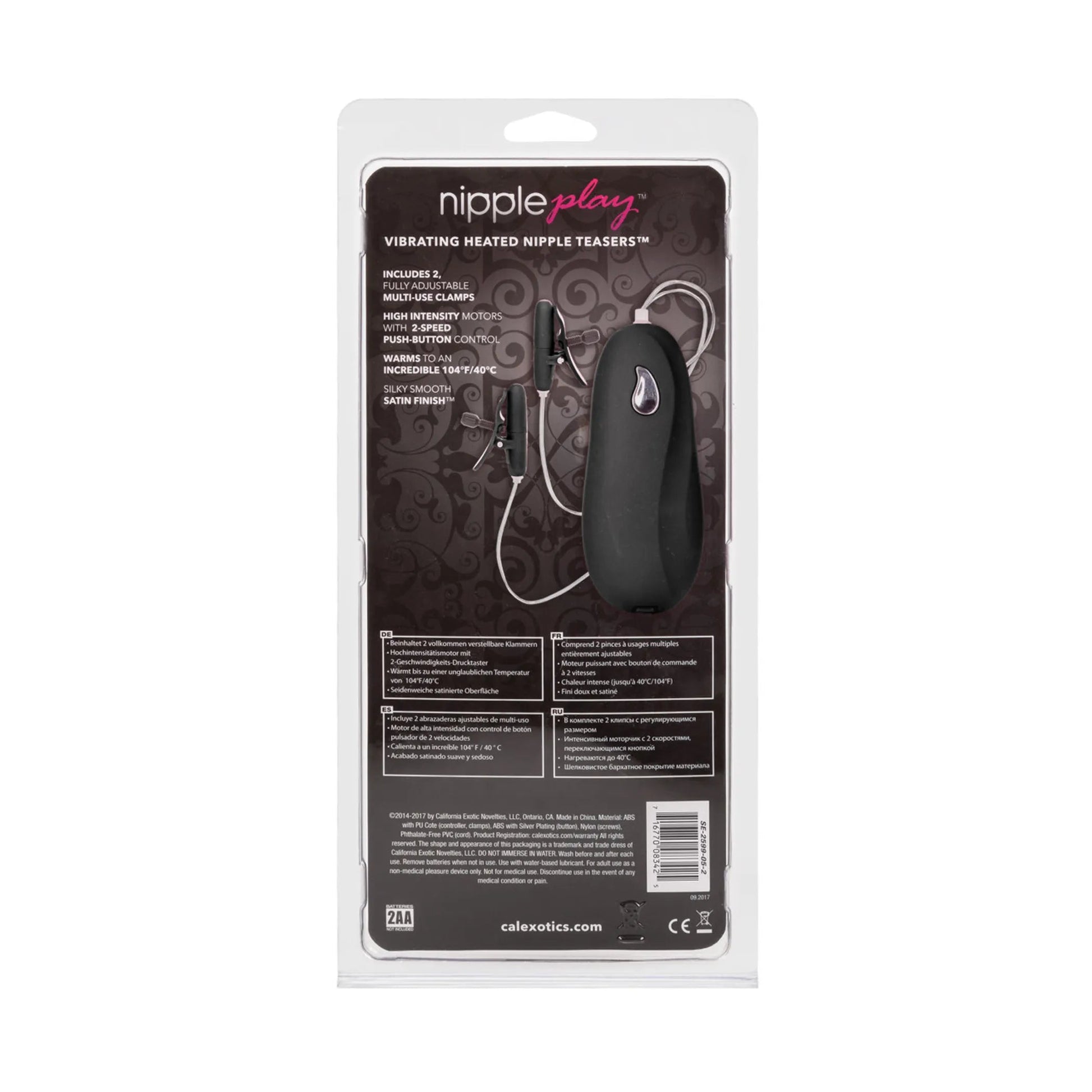 Nipple Play Vibrating Heated Teasers Black California Exotic Novelties