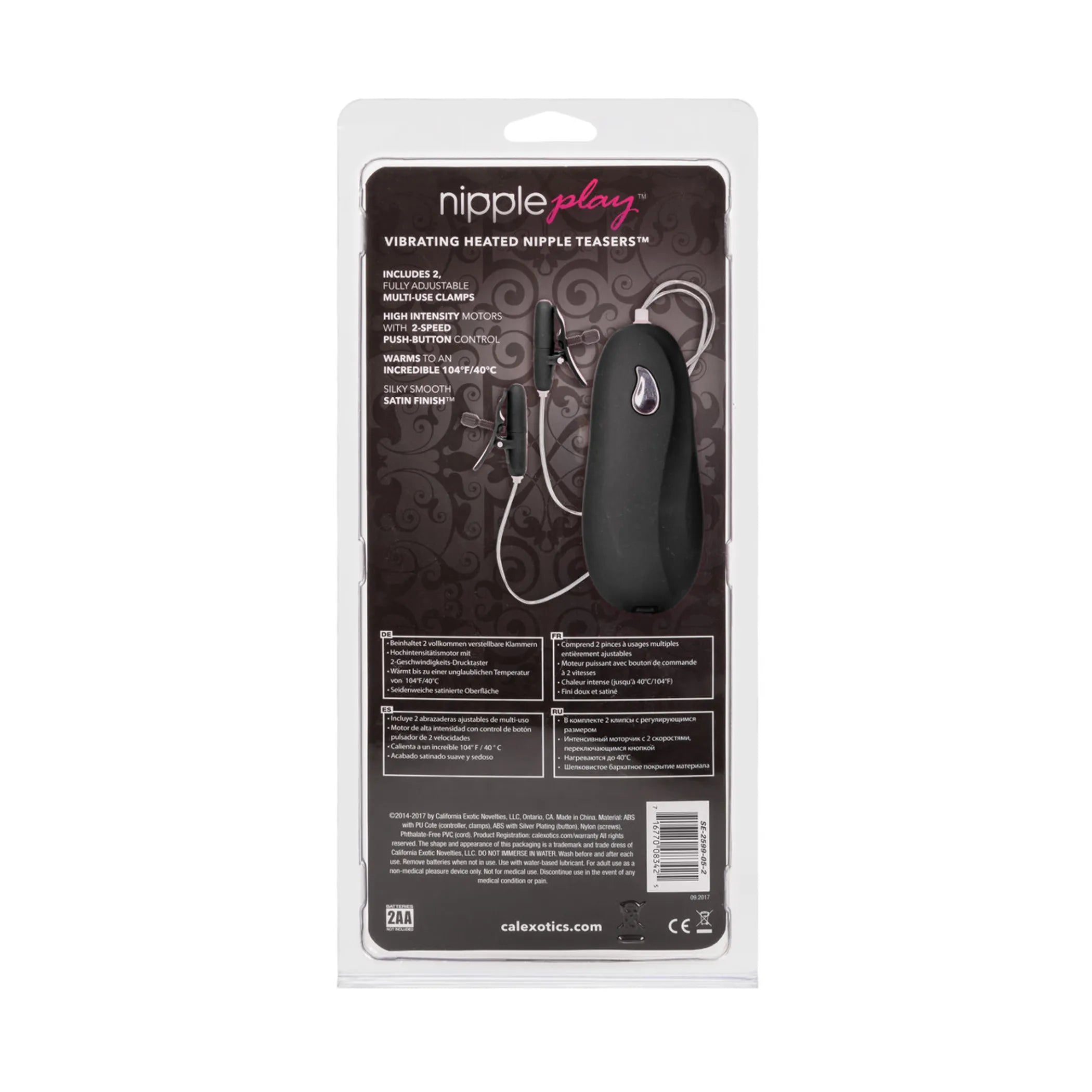 Nipple Play Vibrating Heated Teasers Black California Exotic Novelties