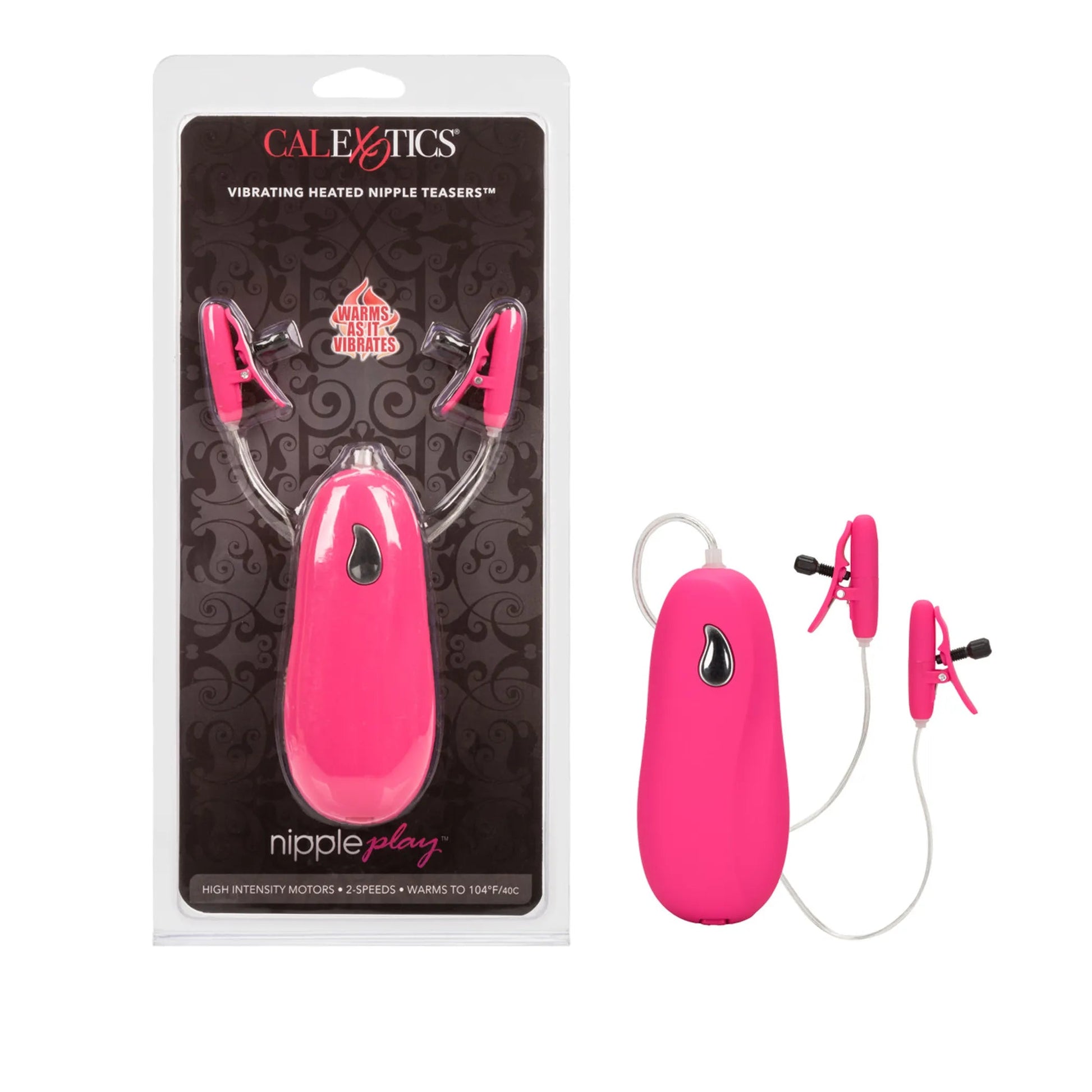 Nipple Play Vibrating Heated Teasers Pink California Exotic Novelties