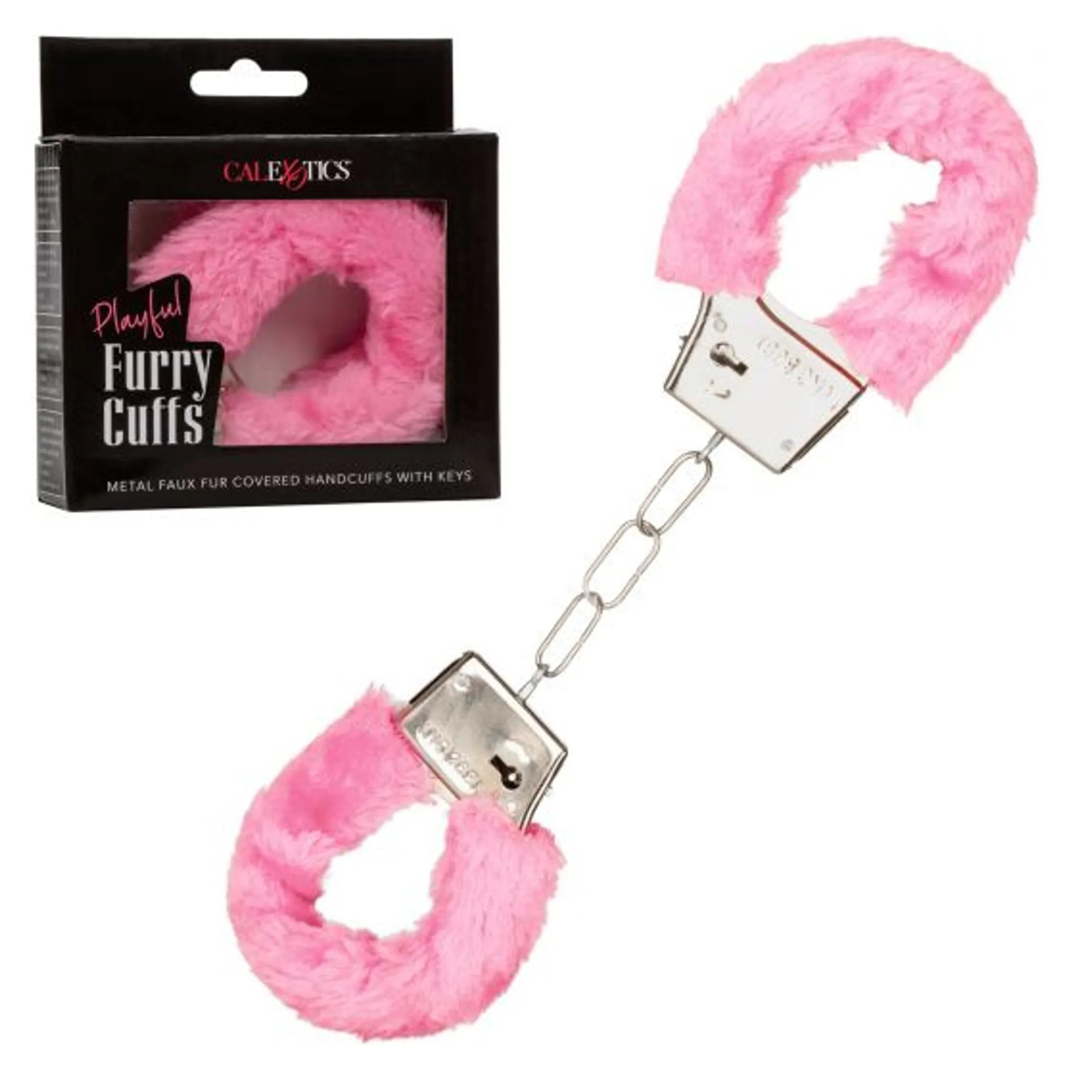 Playful Pink Furry Cuffs California Exotic Novelties