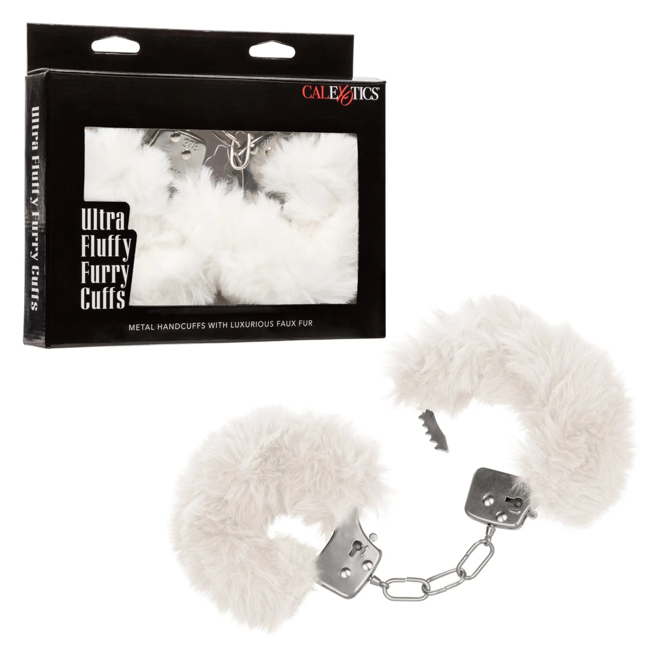 Ultra Fluffy Furry Cuffs White California Exotic Novelties