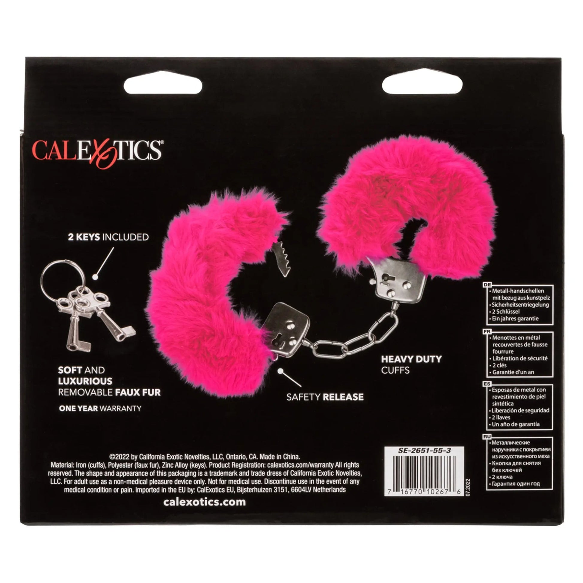 Ultra Fluffy Furry Cuffs Pink California Exotic Novelties