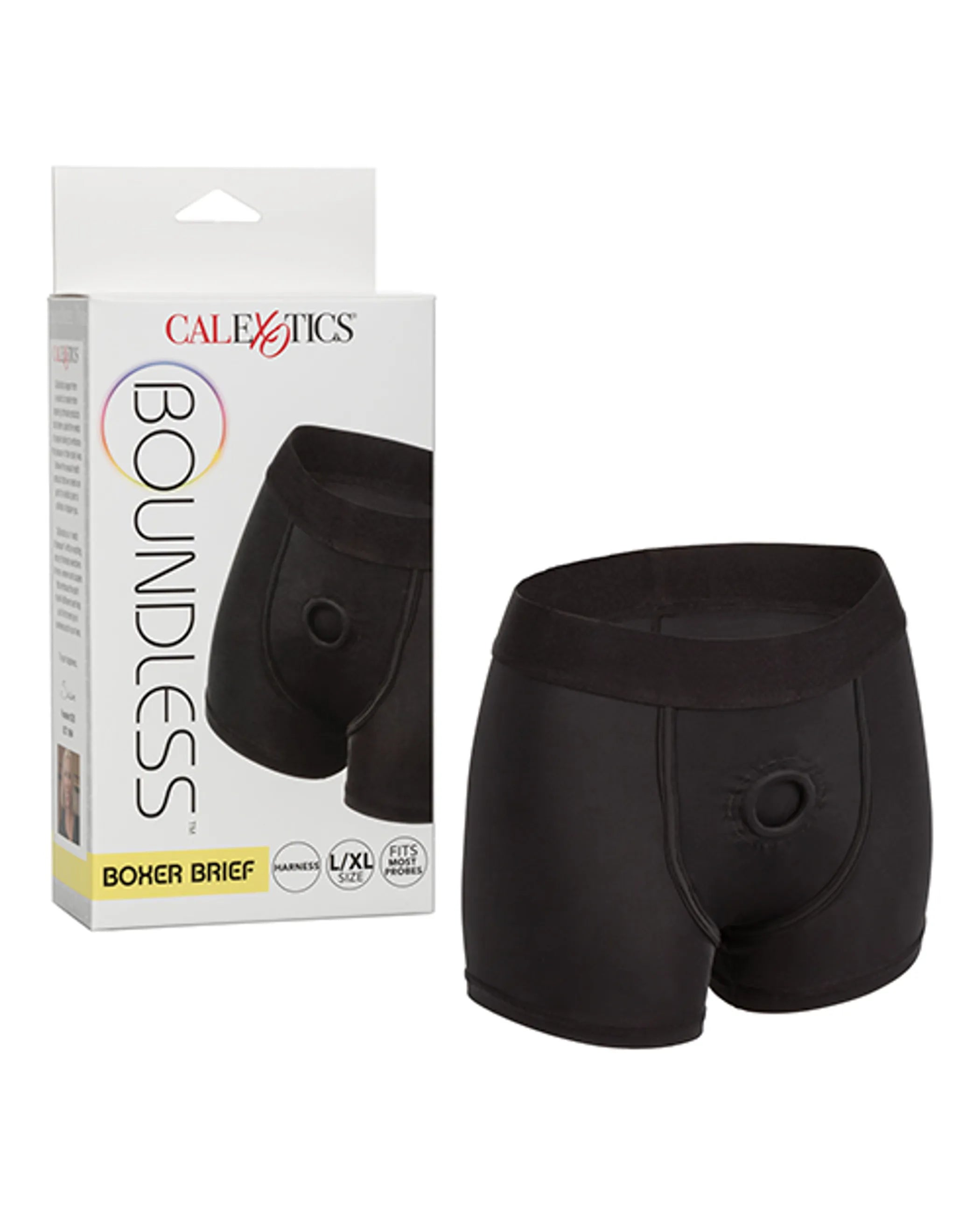 Boundless Boxer Brief Harness Black L/XL California Exotic Novelties