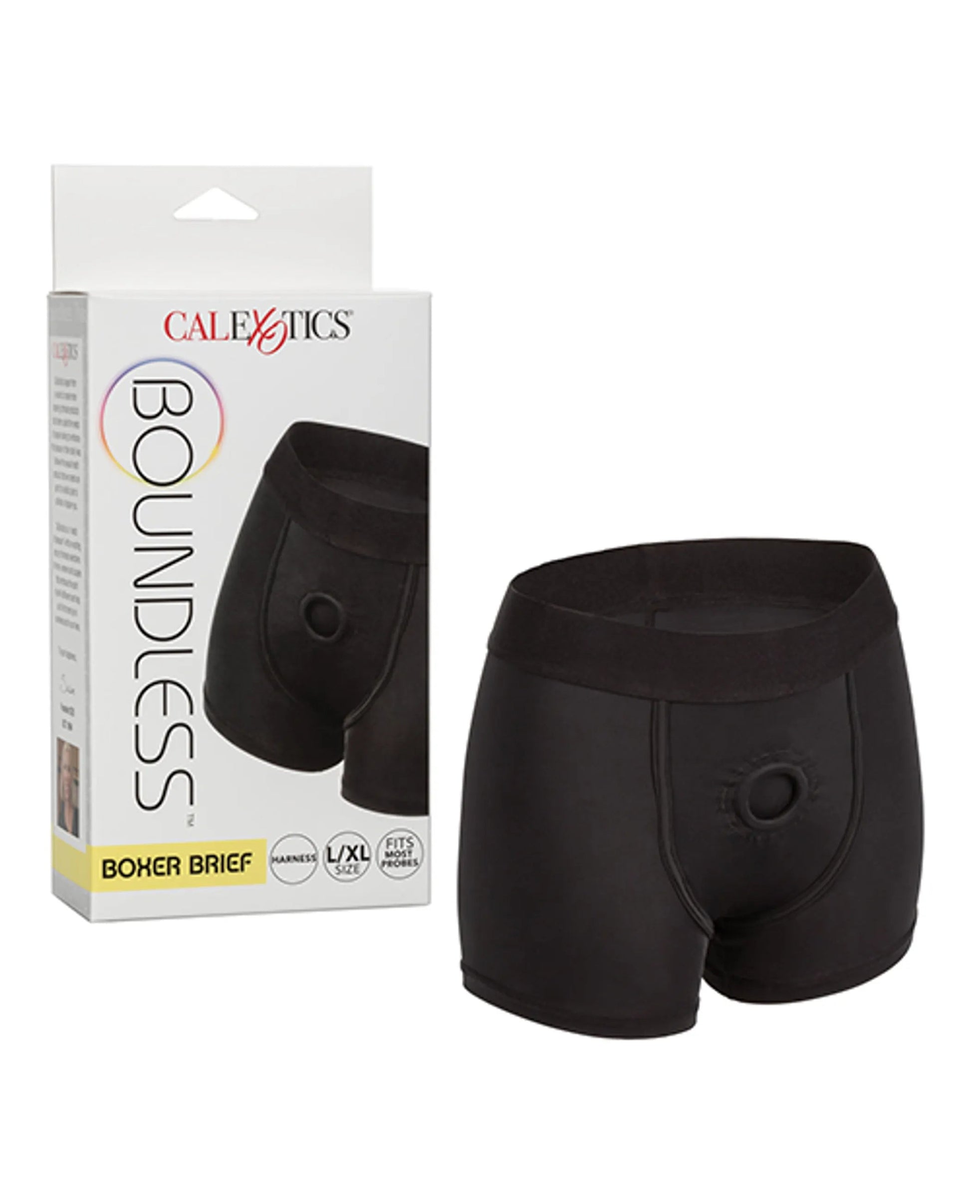Boundless Boxer Brief Harness Black L/XL California Exotic Novelties