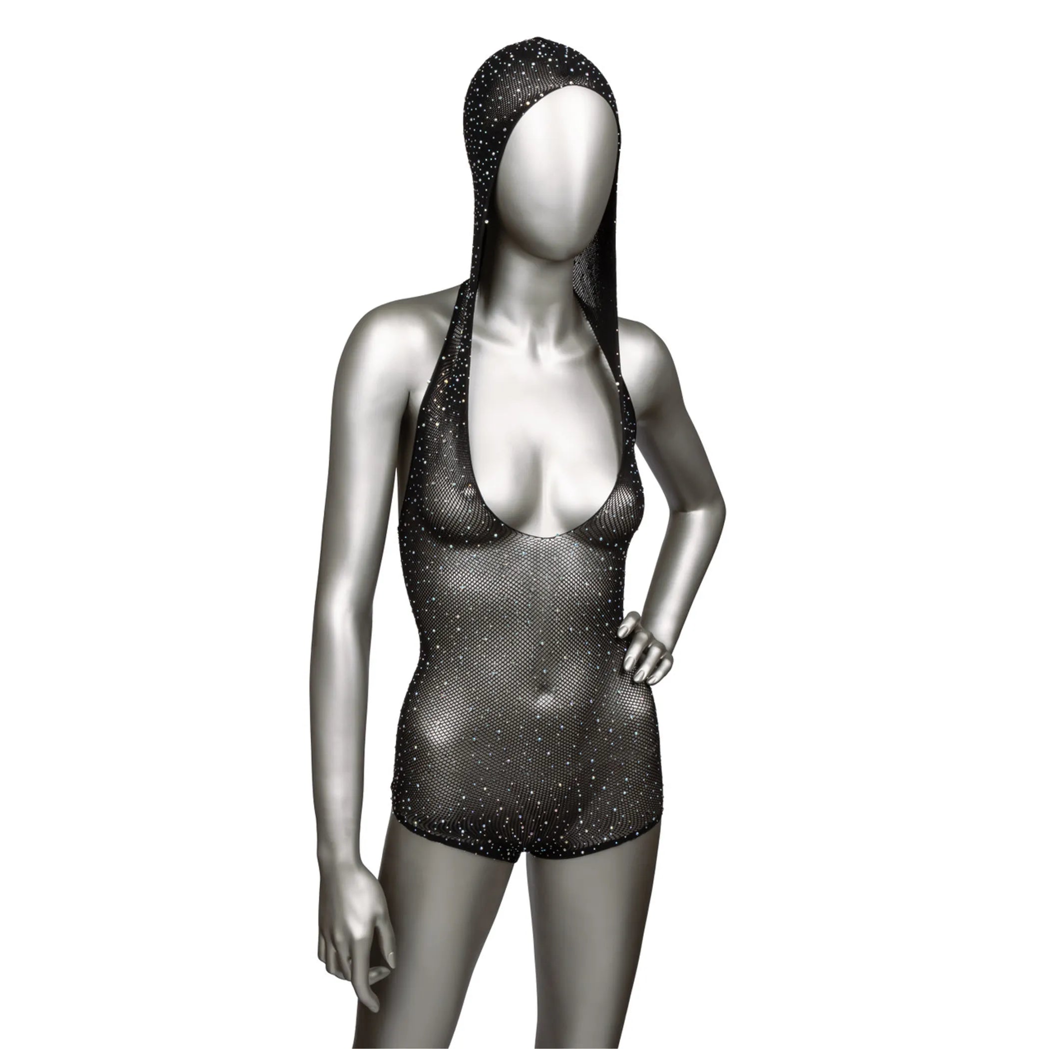 Radiance Plus Size Hooded Deep V Bodysuit California Exotic Novelties