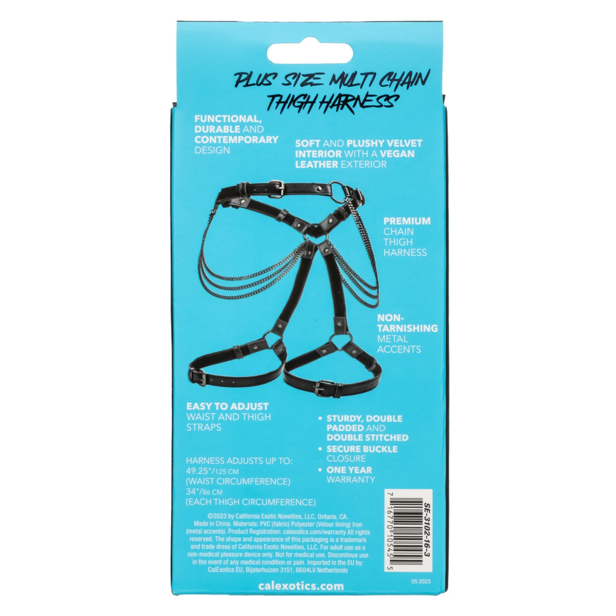 Euphoria Plus Size Multi Chain Thigh Harness California Exotic Novelties