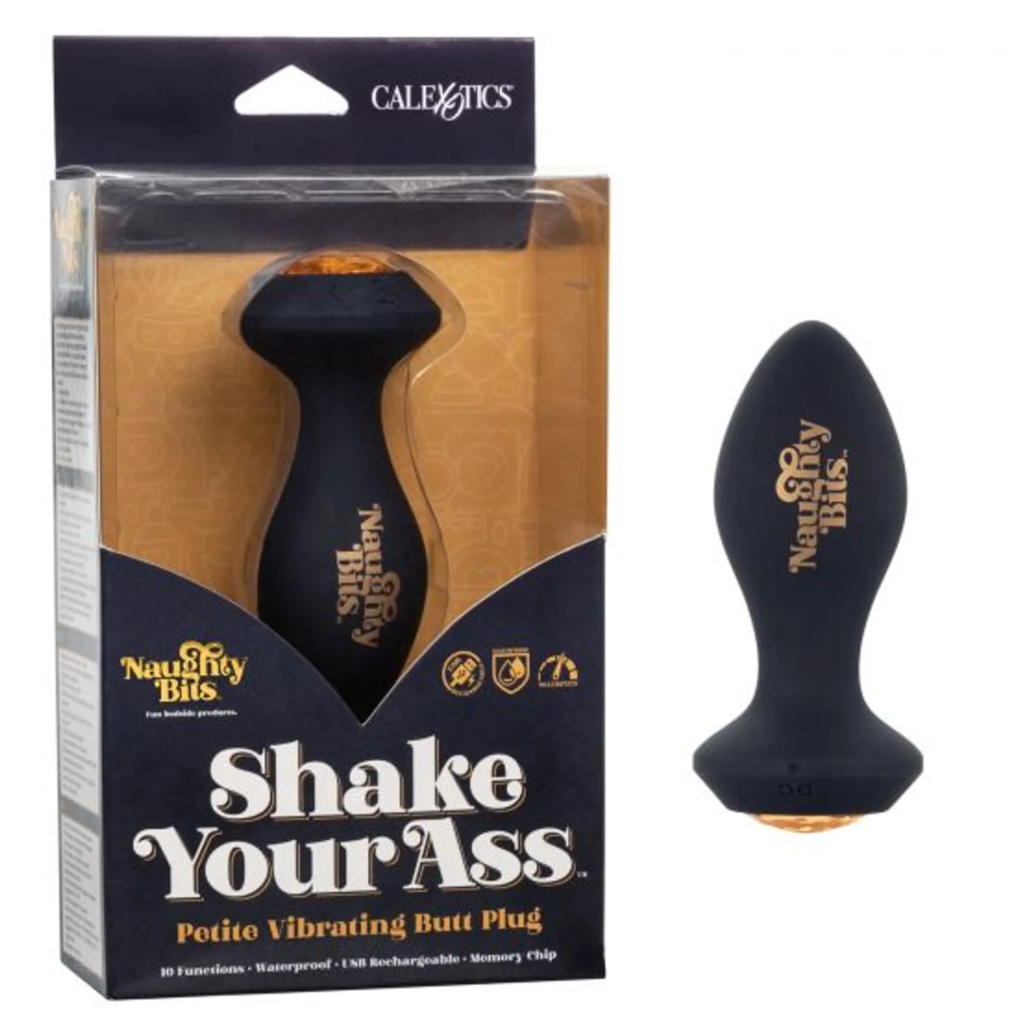 Naughty Bits Shake Your Ass Petite Vibrating Butt Plug California Exotic Novelties
