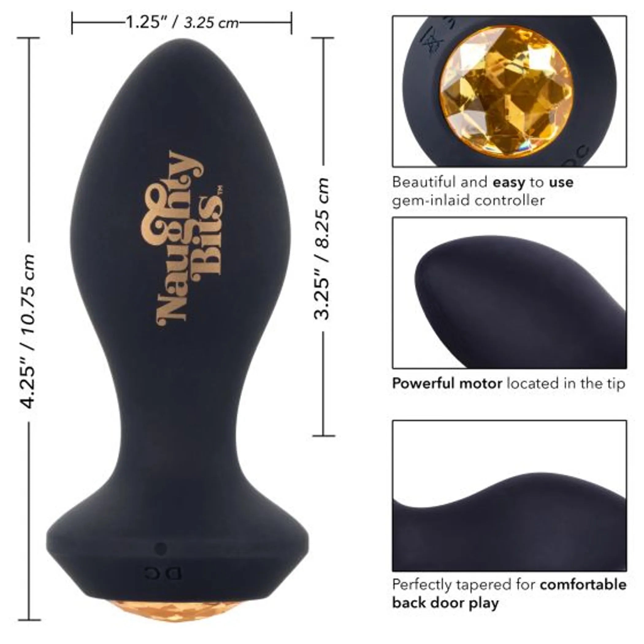 Naughty Bits Shake Your Ass Petite Vibrating Butt Plug California Exotic Novelties