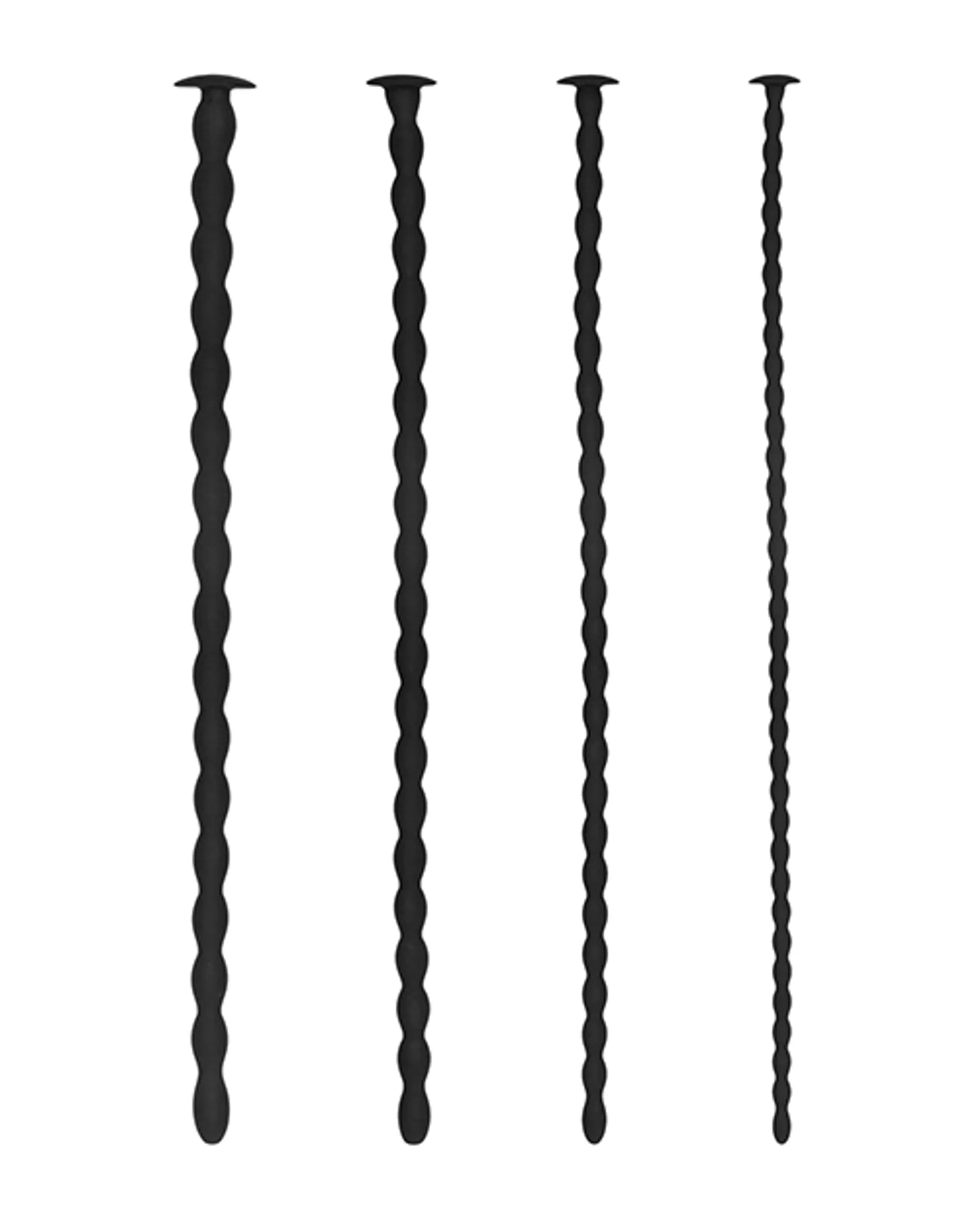 Silicone Spiral Screw Plug Set Black Shots America