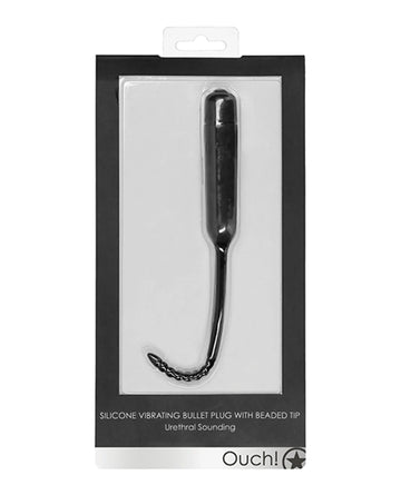 Silicone Vibrating Bullet Plug with Beaded Tip SHOTS AMERICA