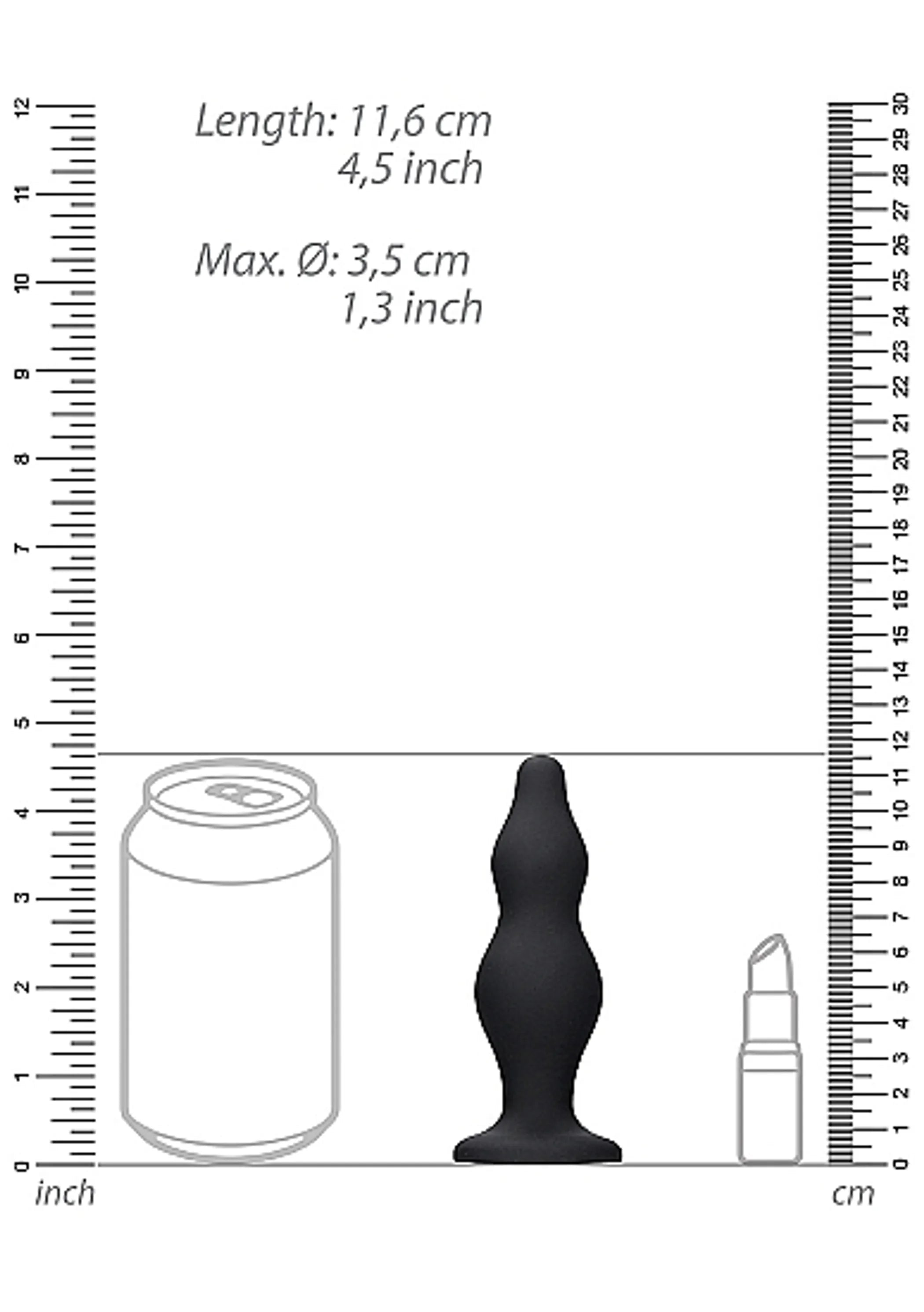 Bubble Butt Plug Black SHOTS AMERICA