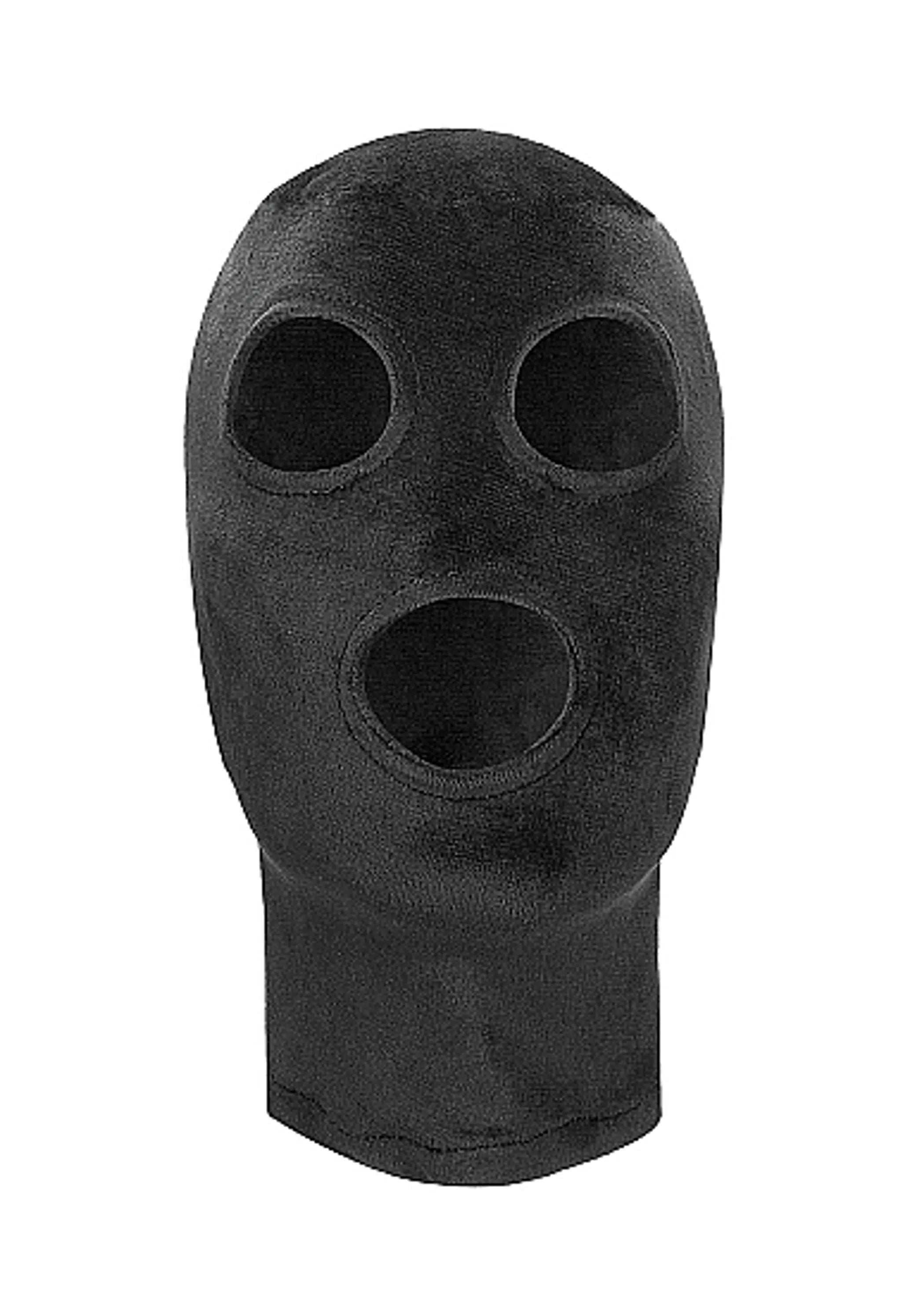 Velvet & Velcro Mask With Mouth and Eye Opening Black SHOTS AMERICA