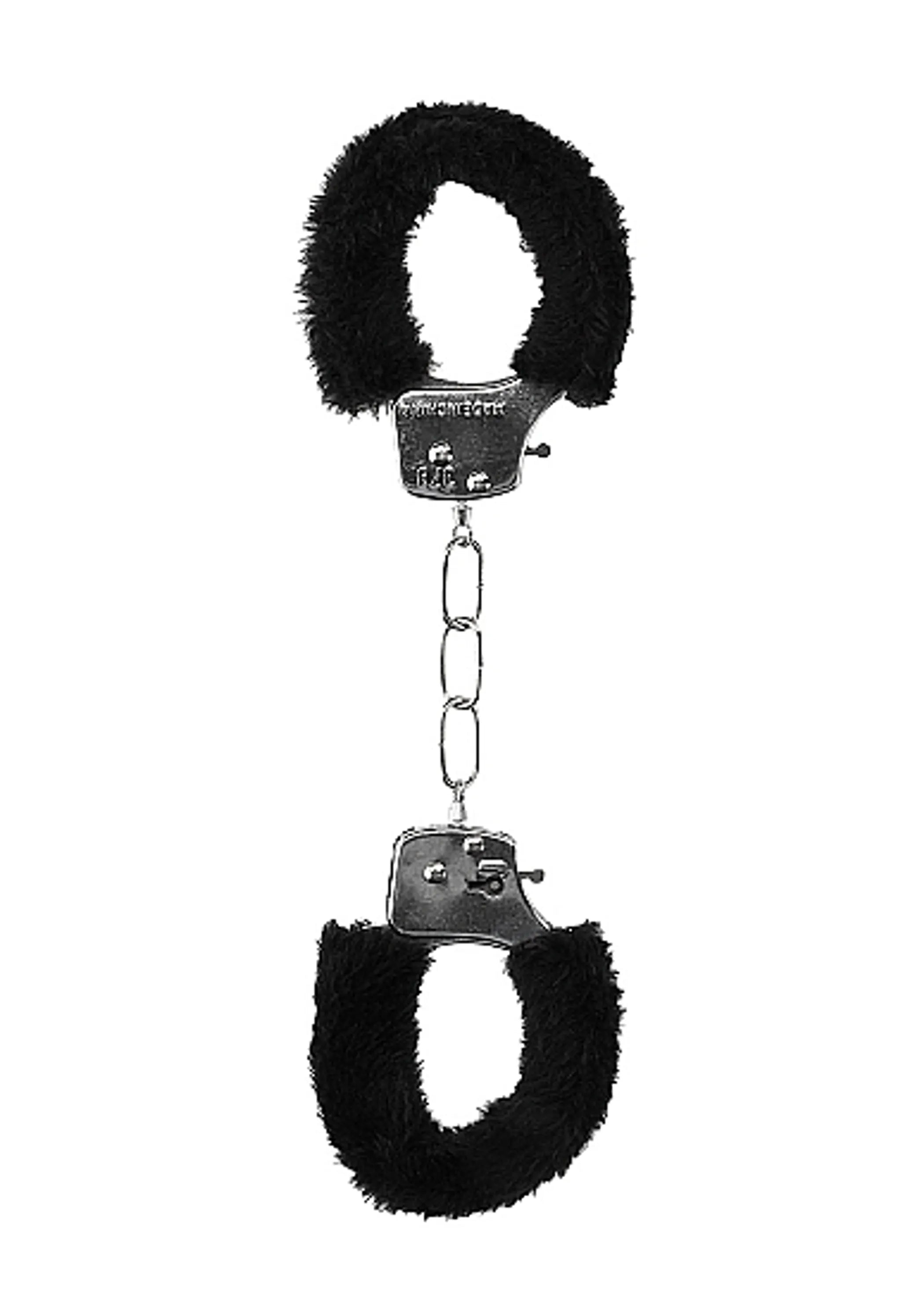 B&W Beginner's Furry Handcuffs With Quick Release Button SHOTS AMERICA