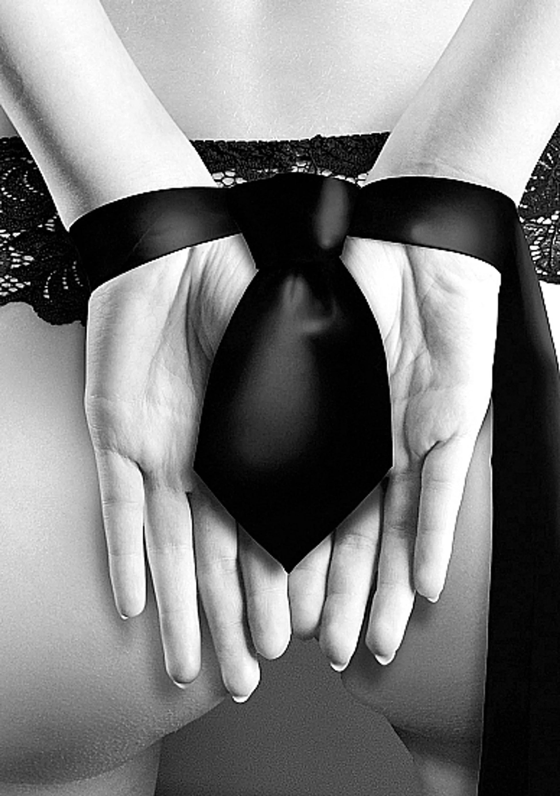B&W Satin Bondage Tie Black Shots America