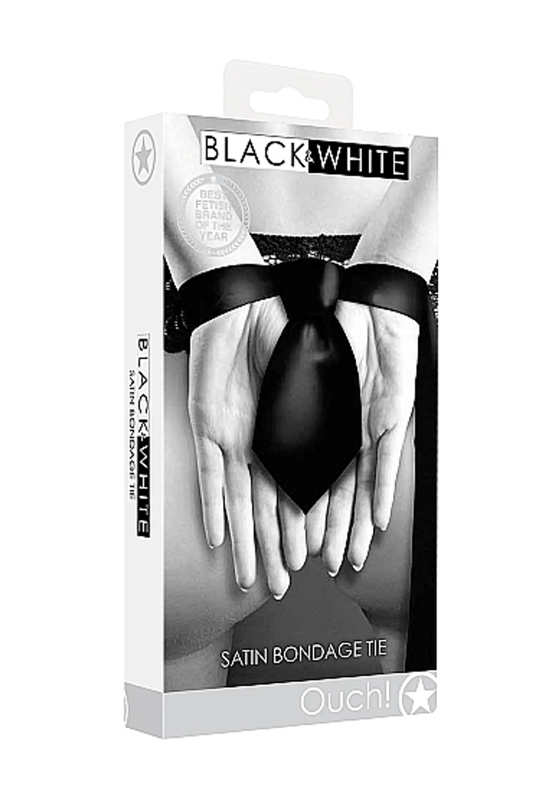 B&W Satin Bondage Tie Black Shots America