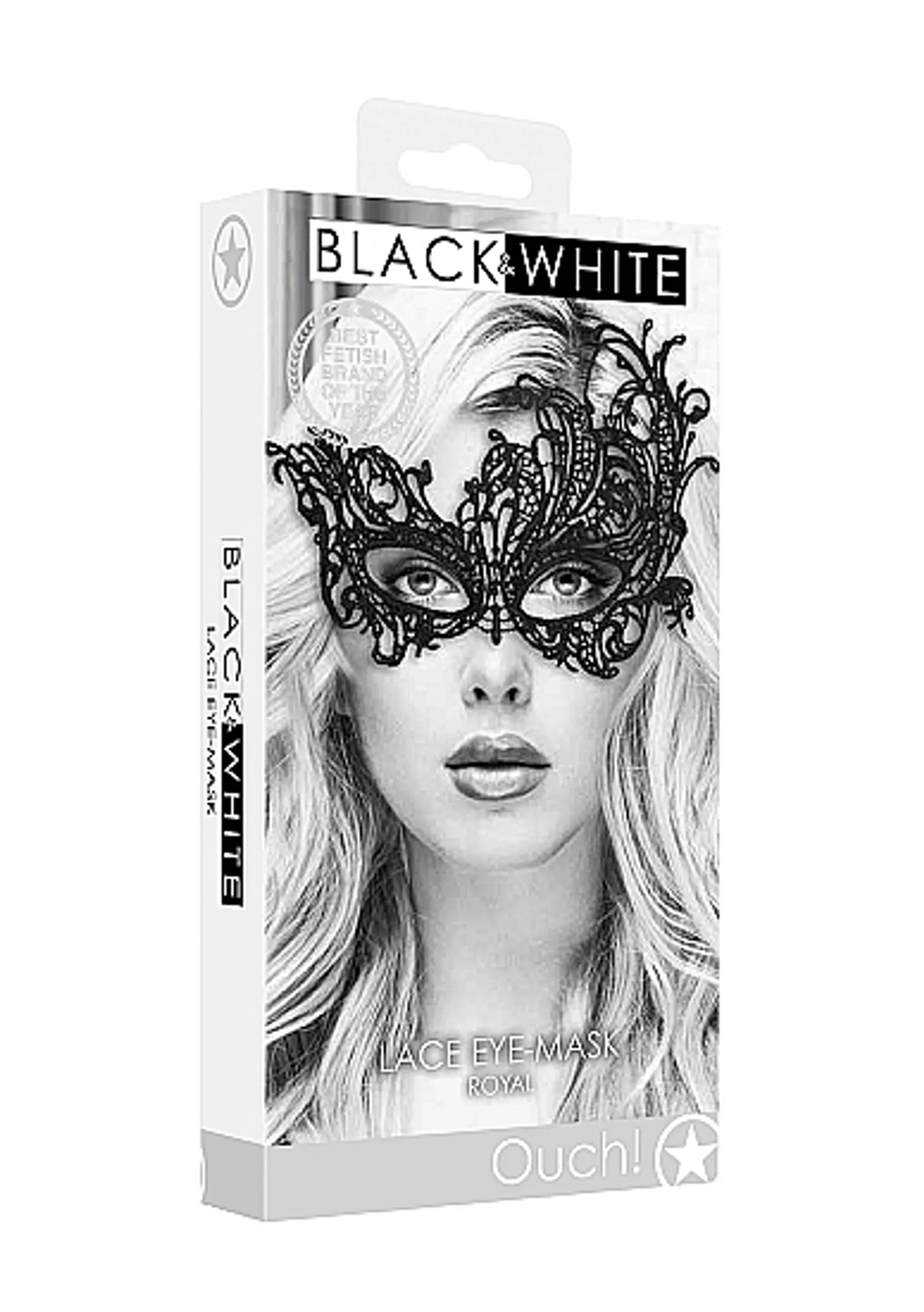 Black and White Lace Eye Mask SHOTS AMERICA