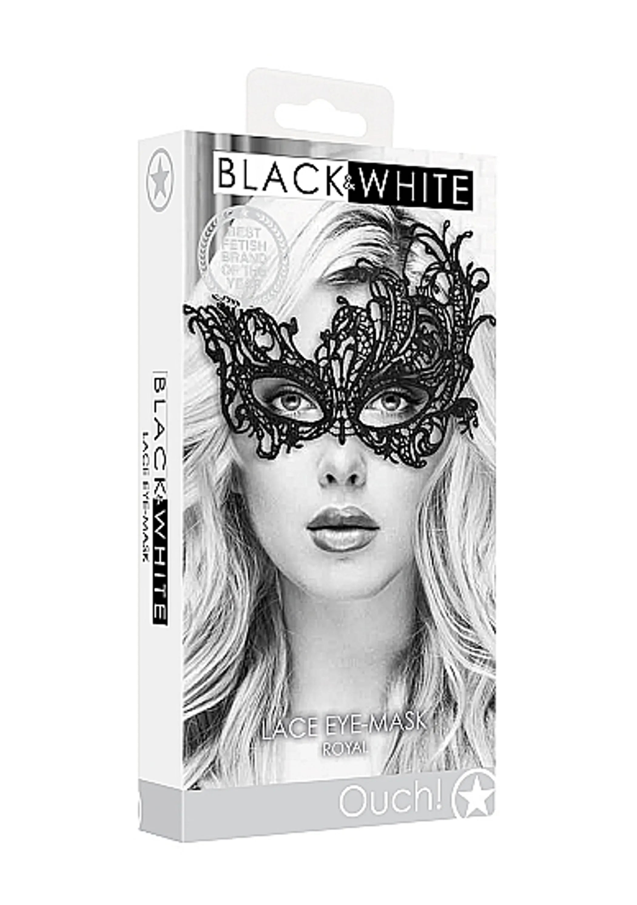 Black and White Lace Eye Mask SHOTS AMERICA