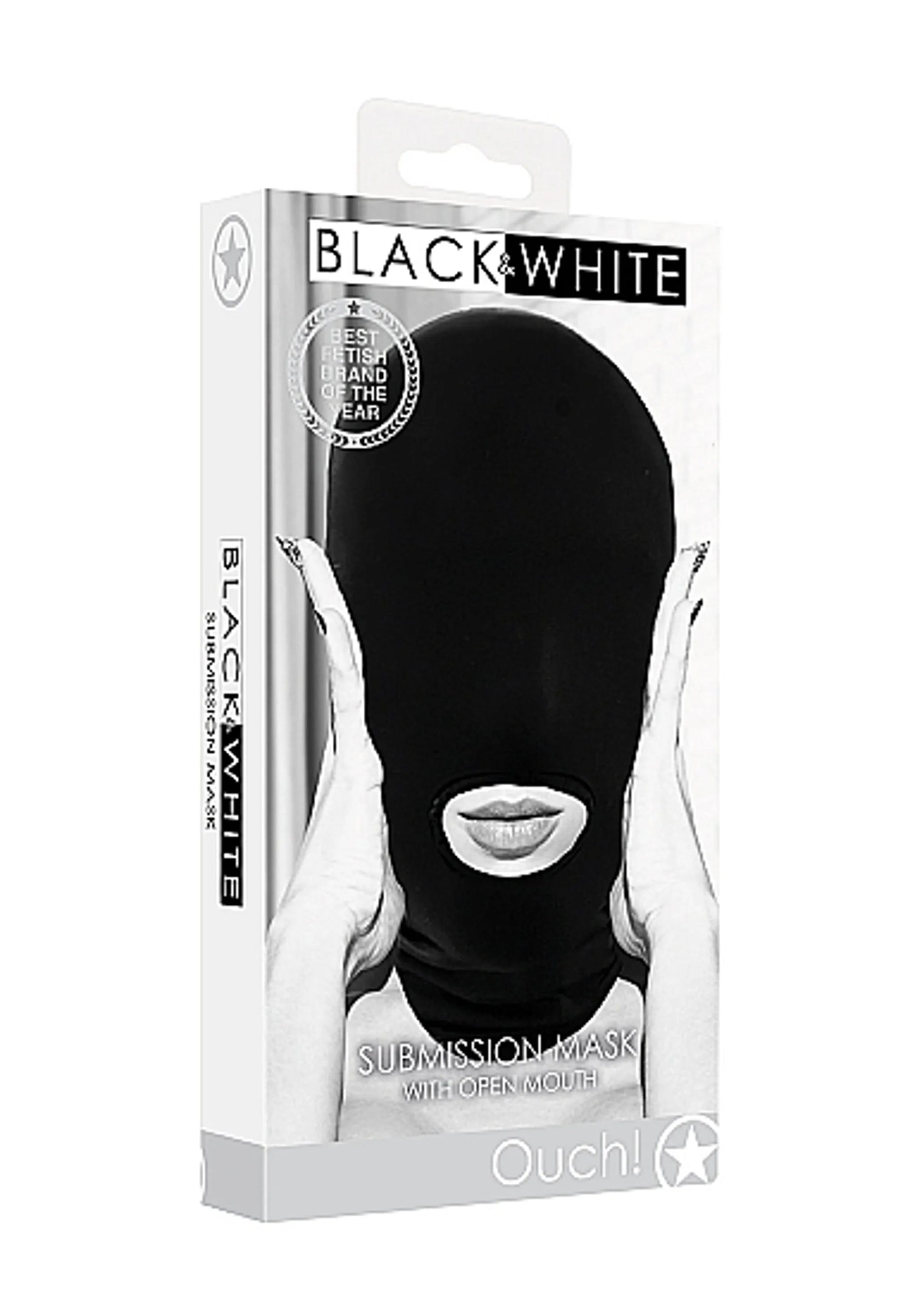 B&W Submission Mask with Open Mouth SHOTS AMERICA