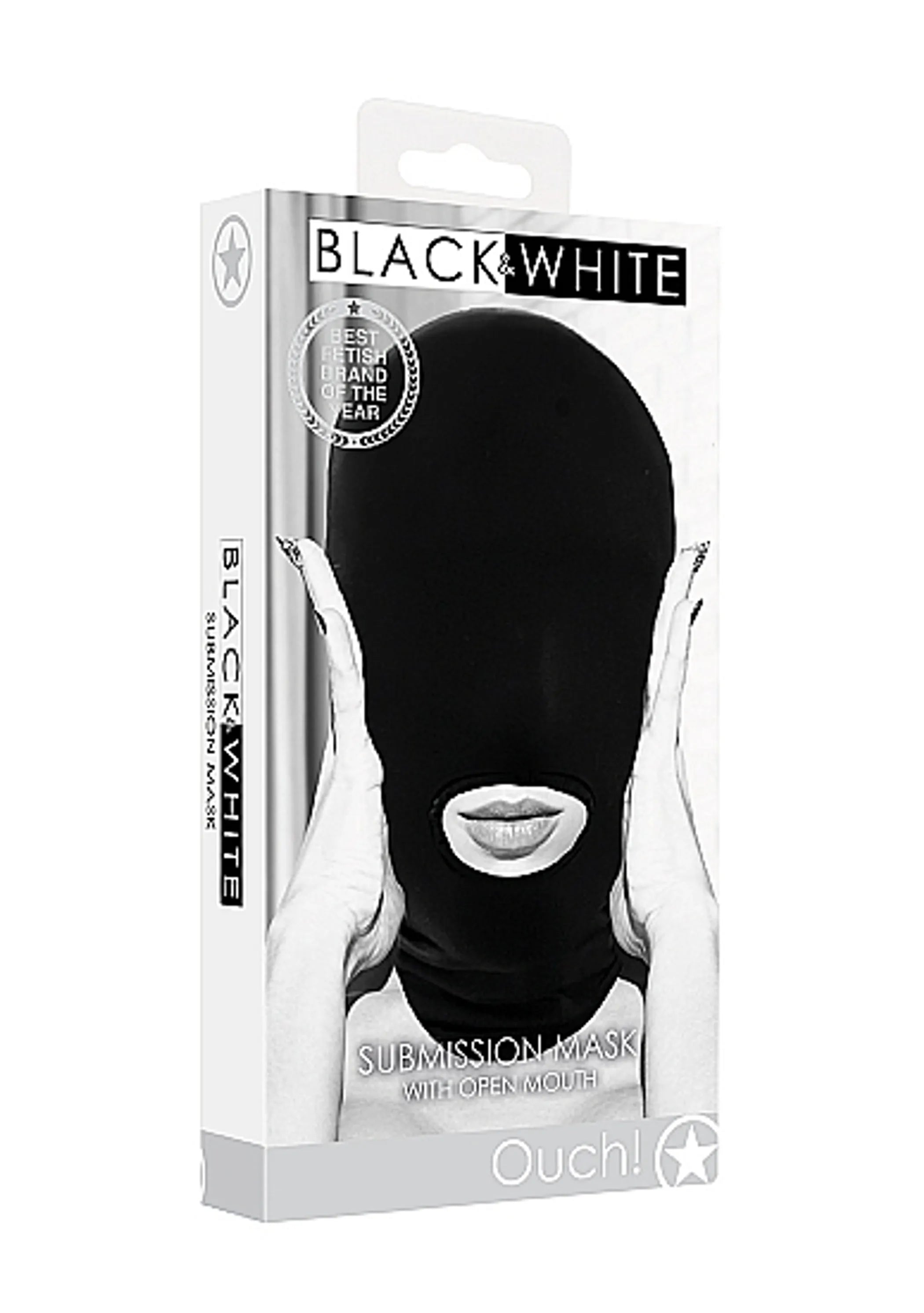 B&W Submission Mask with Open Mouth SHOTS AMERICA