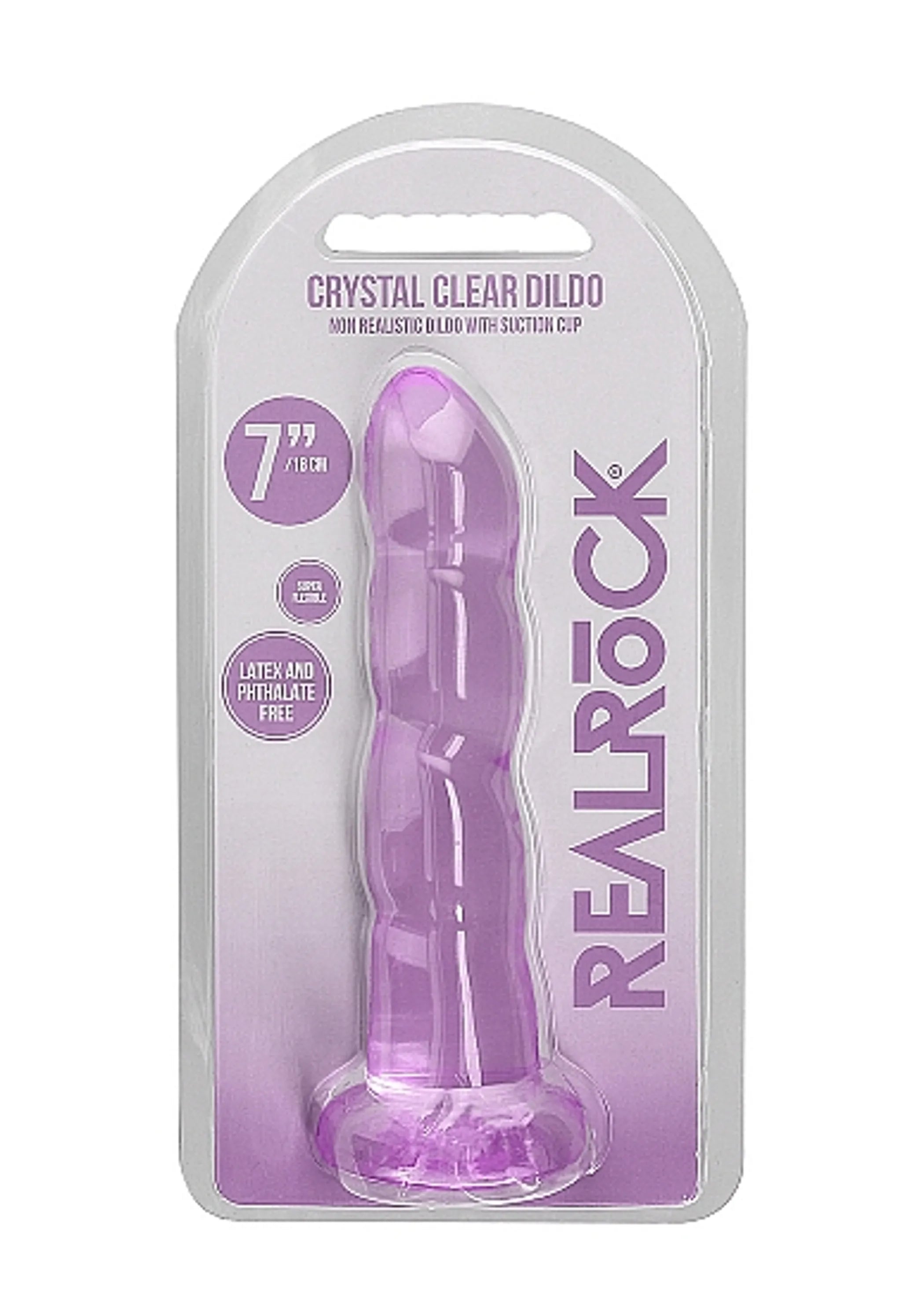 Realrock Non-Realistic Dildo with Suction Cup 7in Purple SHOTS AMERICA