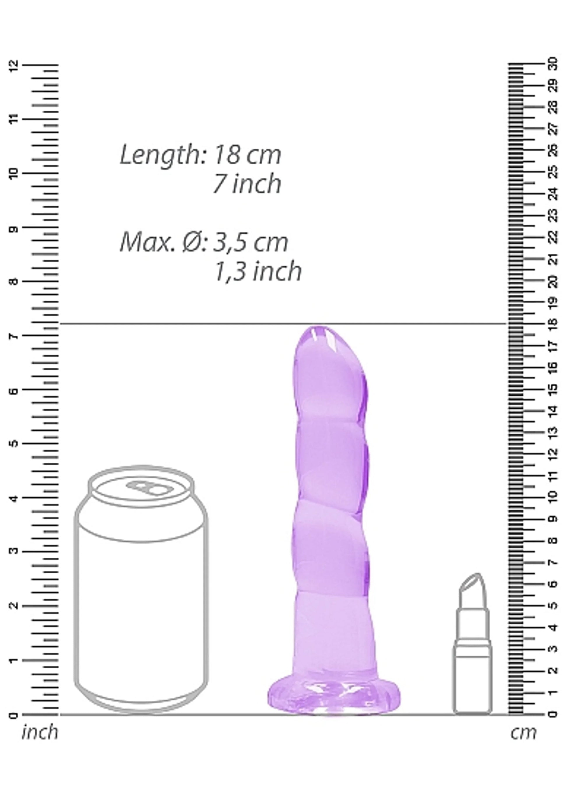 Realrock Non-Realistic Dildo with Suction Cup 7in Purple SHOTS AMERICA