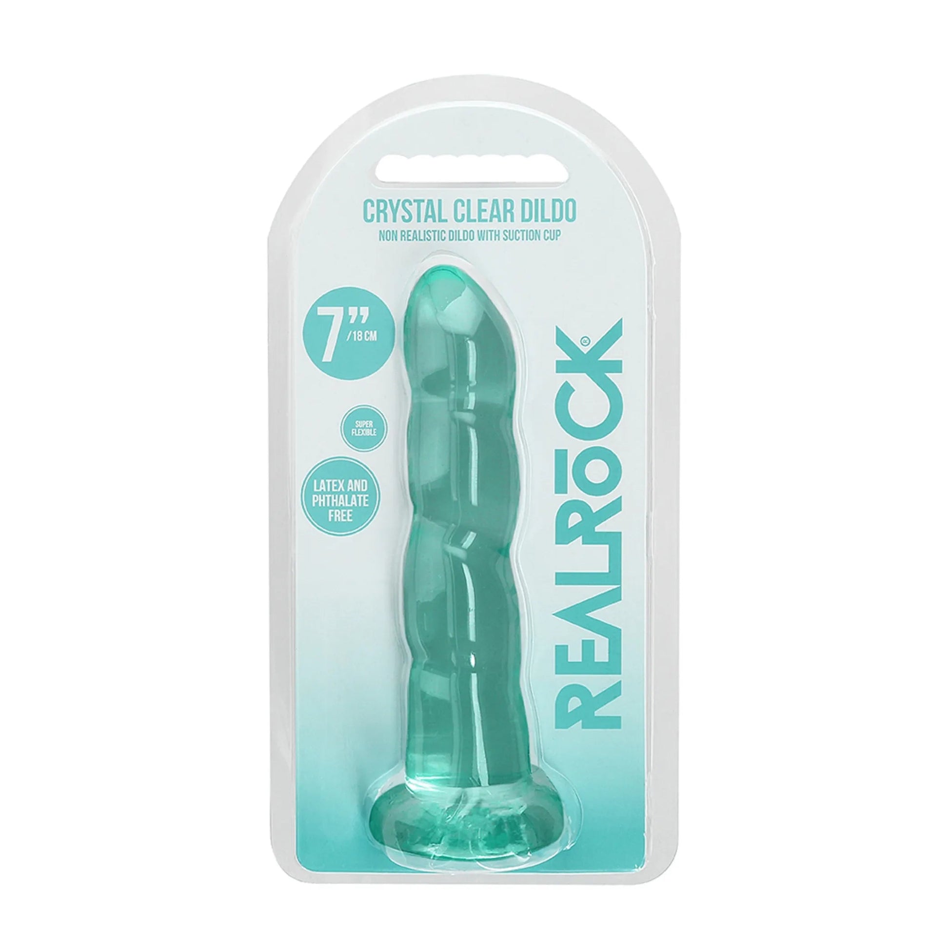 Realrock Non-Realistic 7-Inch Dildo Turquoise SHOTS AMERICA