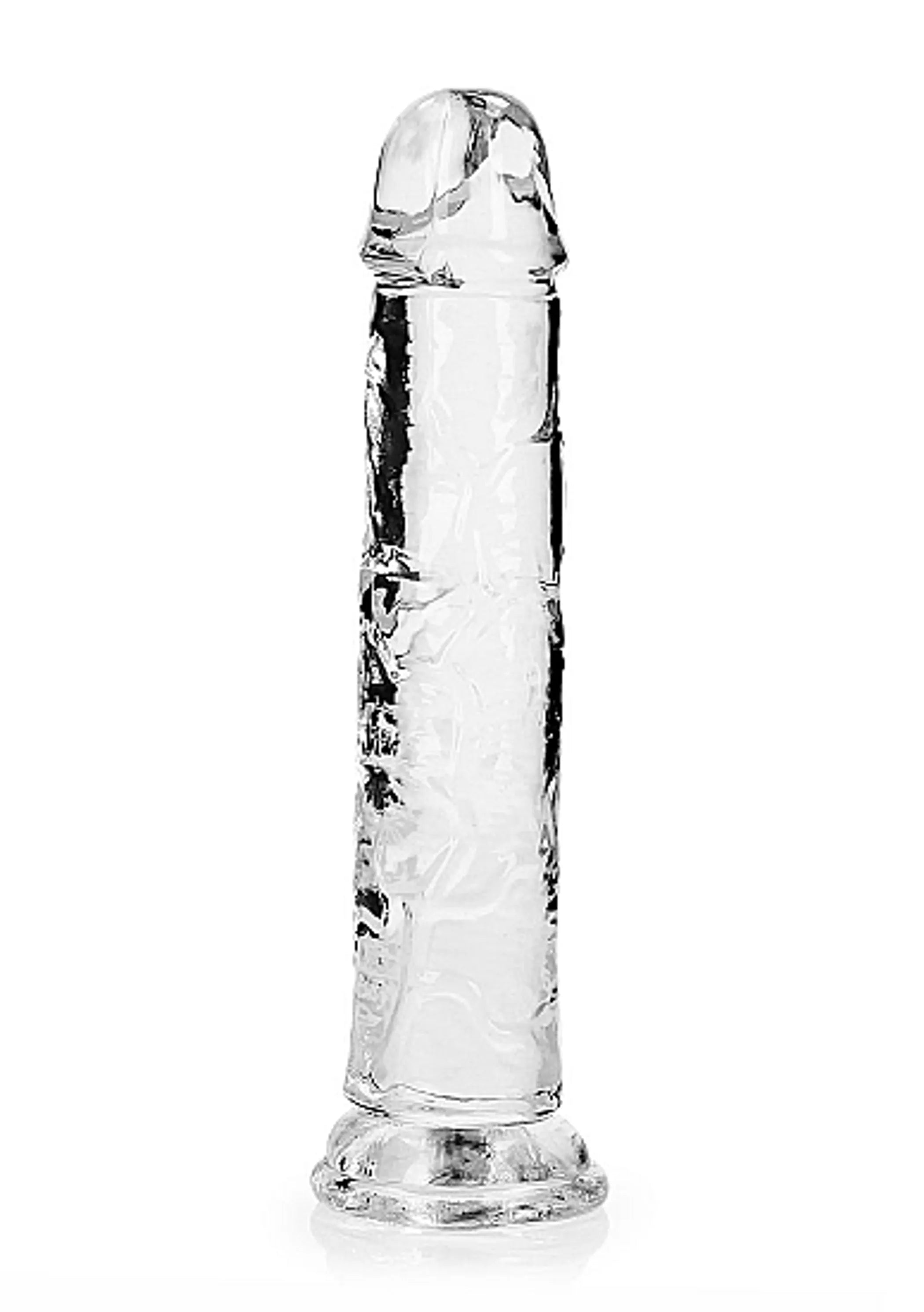 Realrock Straight Realistic 8-Inch Dildo Transparent Shots America