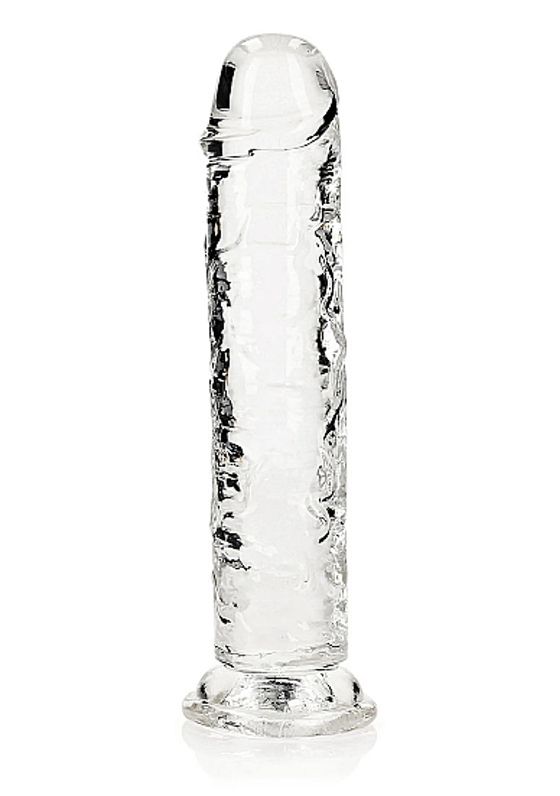 Realrock Straight Realistic 8-Inch Dildo Transparent Shots America