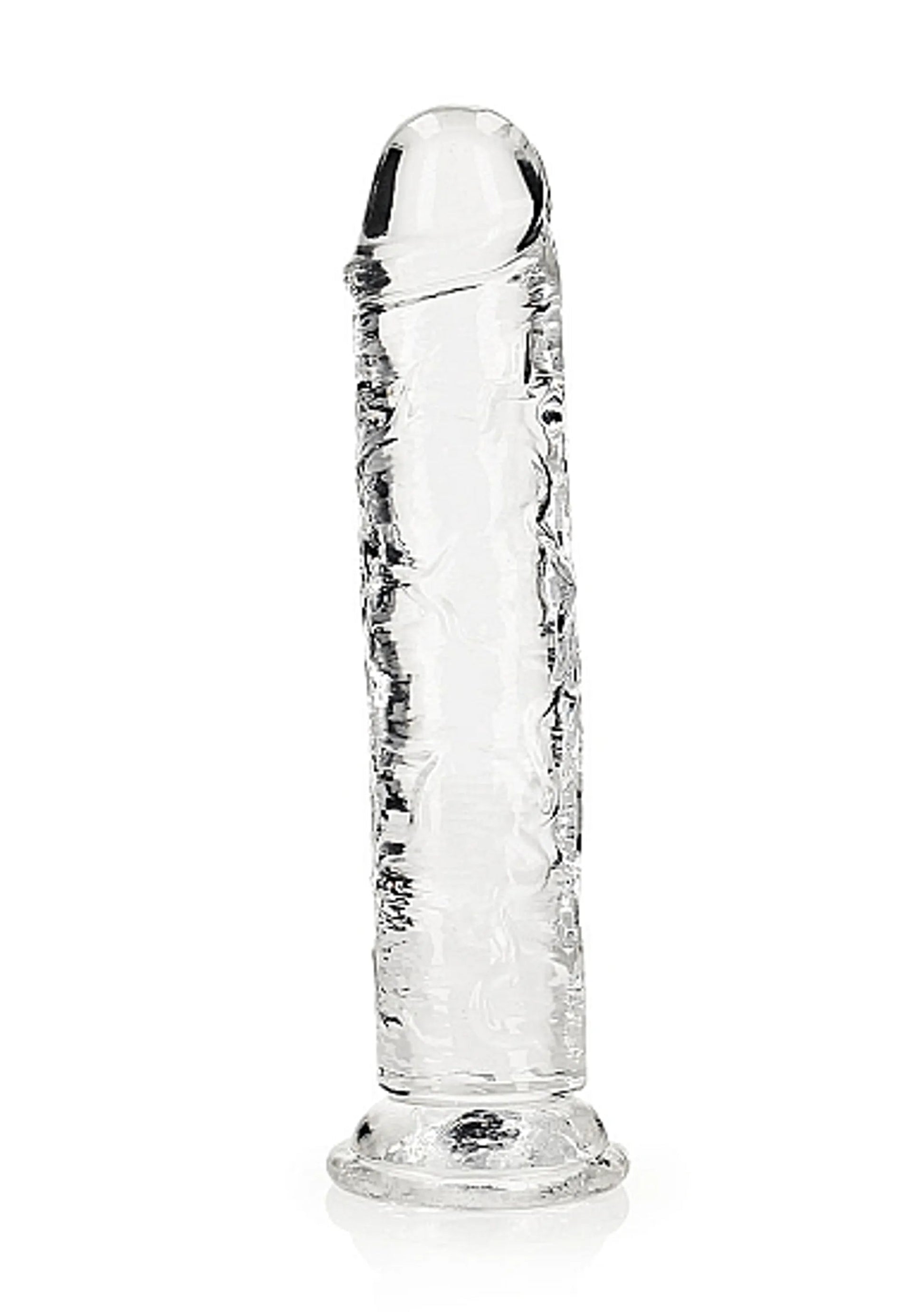 Realrock Straight Realistic 9-Inch Dildo Transparent Shots America