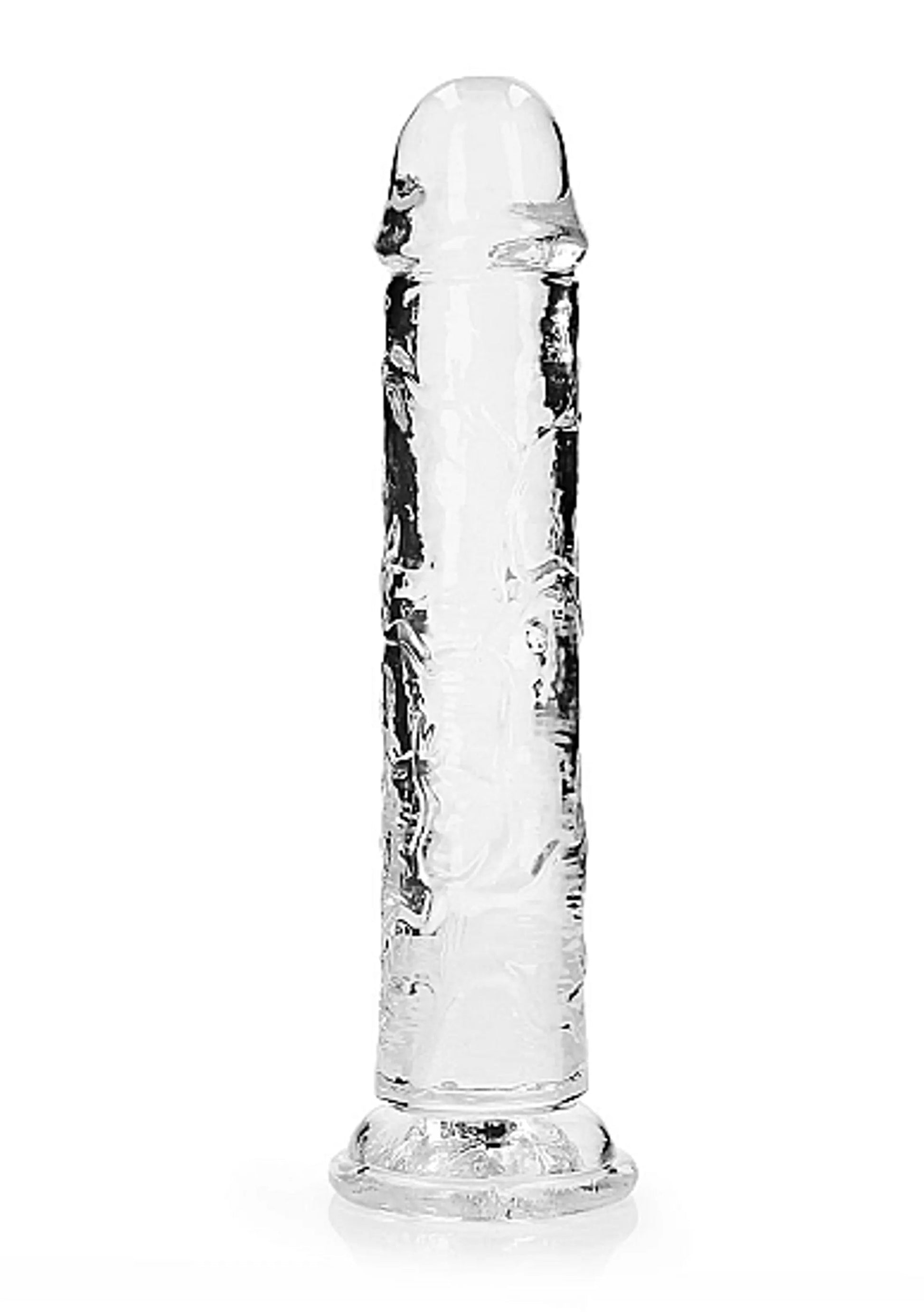 Realrock Straight Realistic 9-Inch Dildo Transparent Shots America