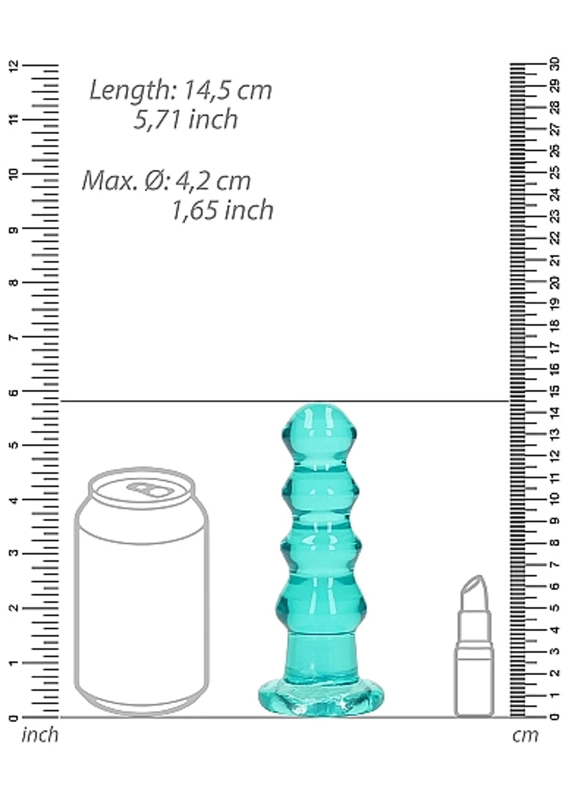Realrock Curvy Dildo or Butt Plug Turquoise SHOTS AMERICA