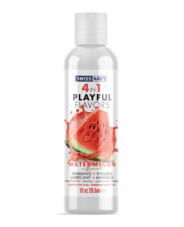 Swiss Navy 4-in-1 Playful Flavors Watermelon 1oz MD Science