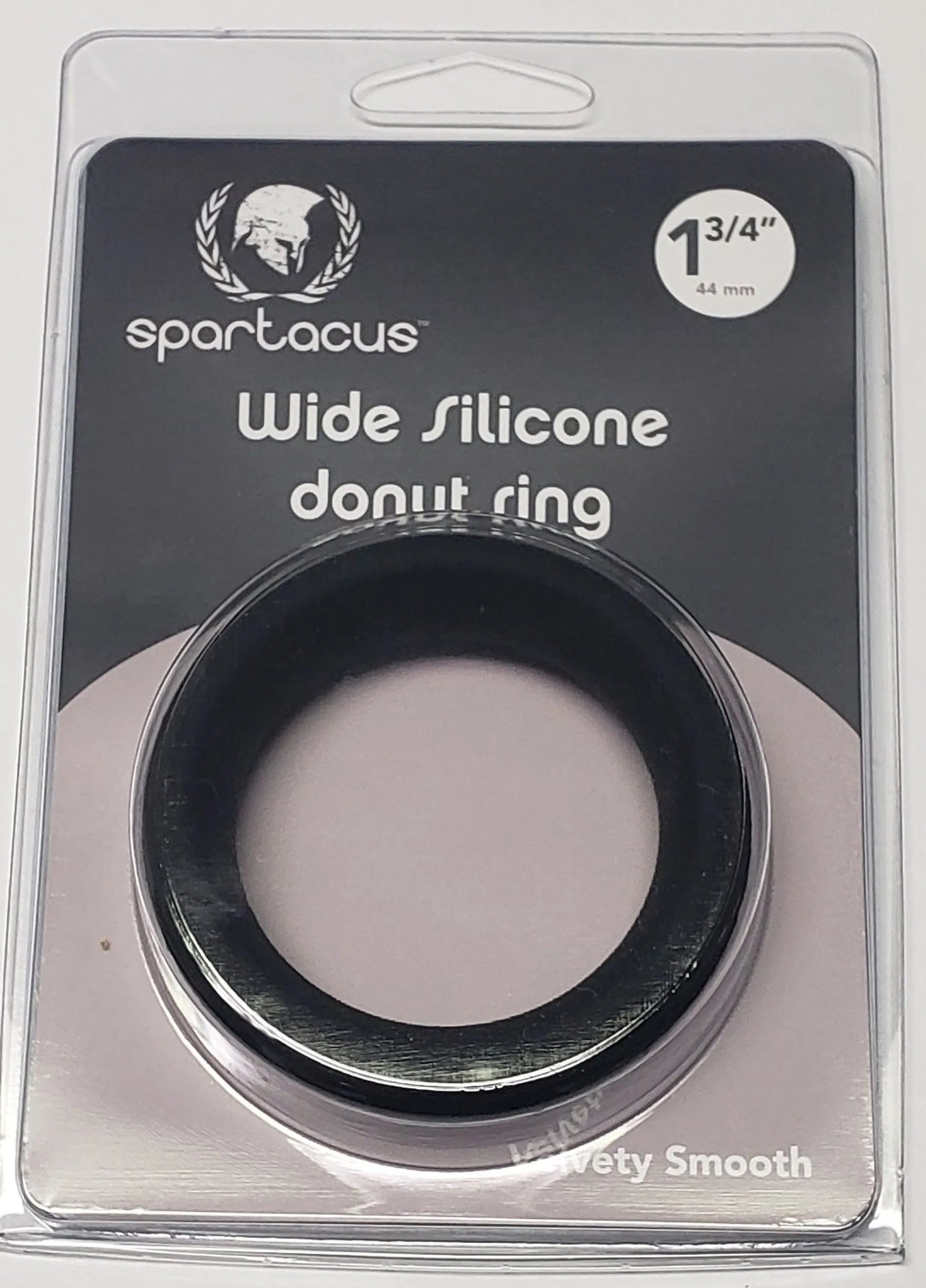 Wide Silicone Donut Ring Black 1.75" Spartacus